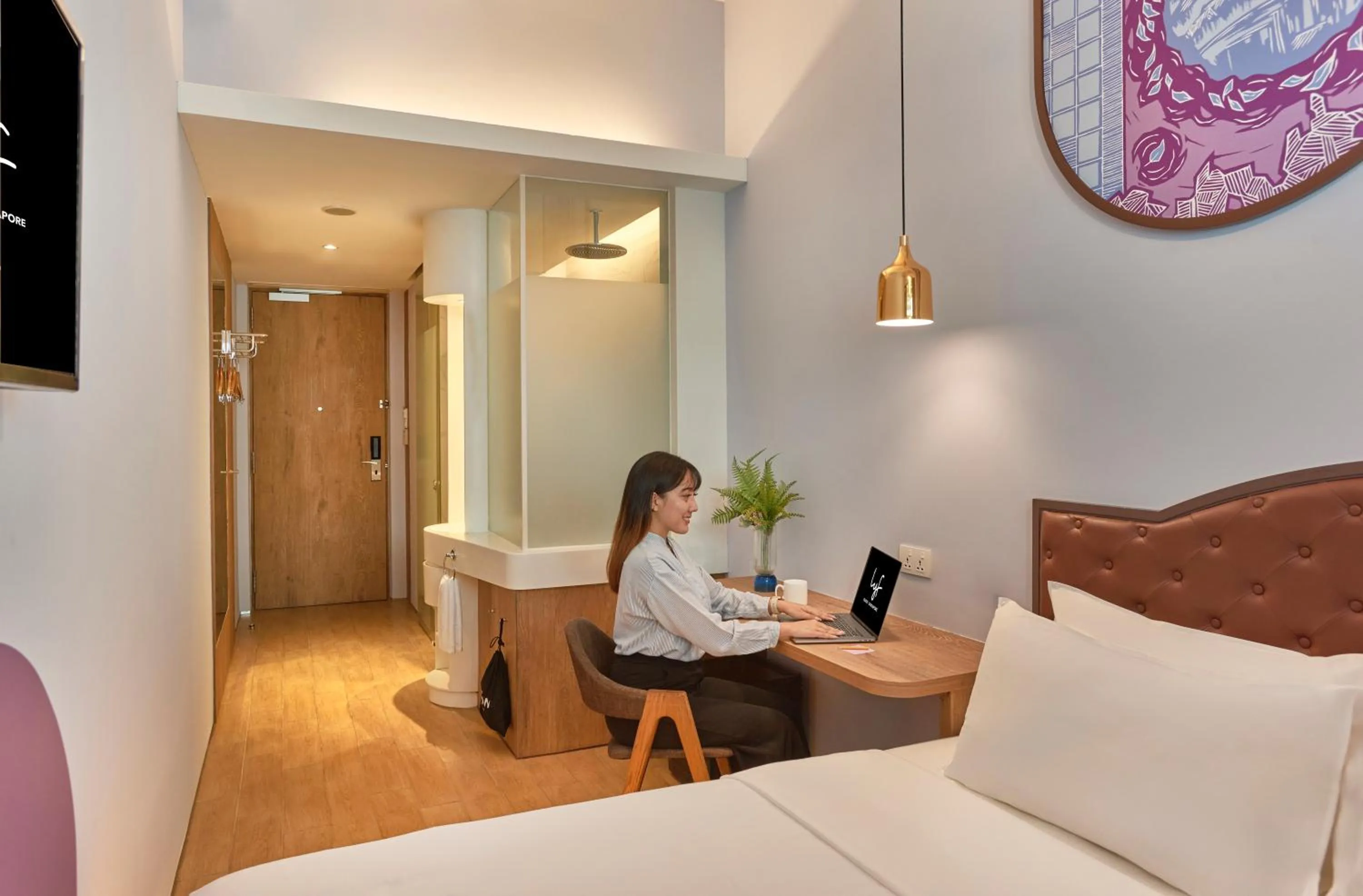 Bedroom in lyf Bugis Singapore managed by The Ascott Ltd