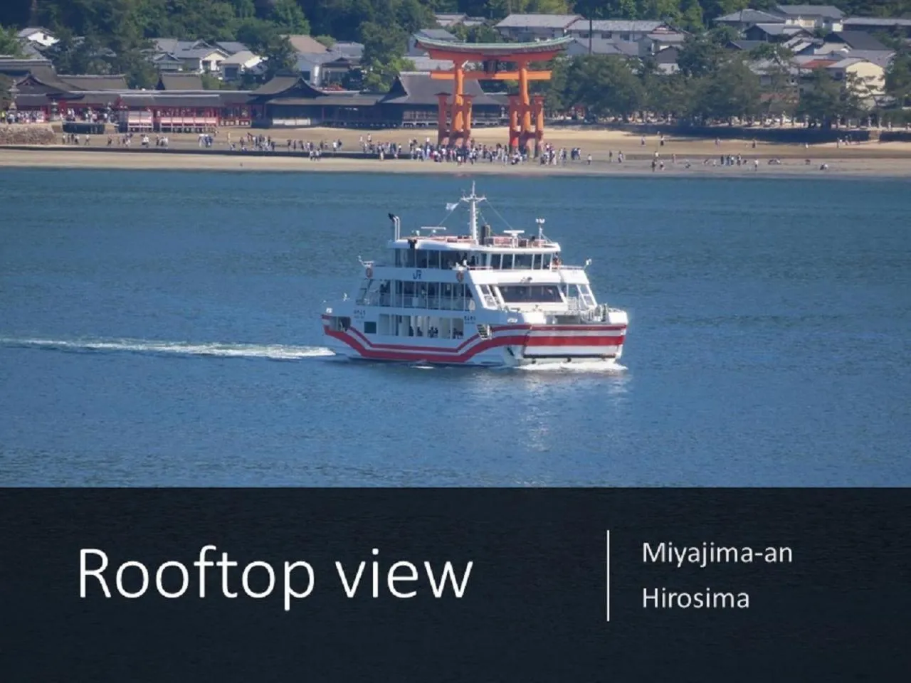 View (from property/room) in Ryokan with natural hot springs and okonomiyaki Miyajima-an Hiroshima