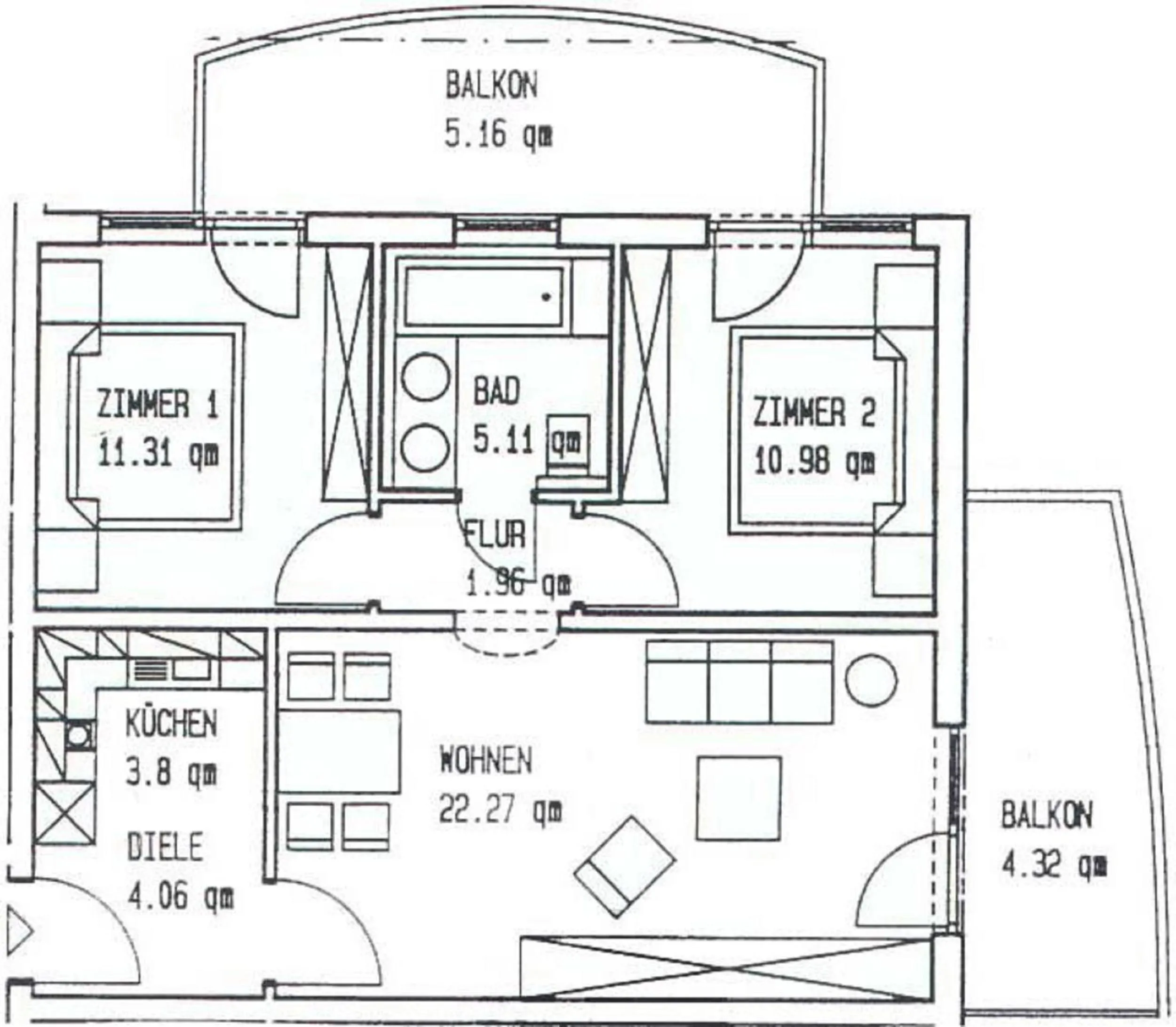 Floor plan in Ferienhaus Rheintalblick