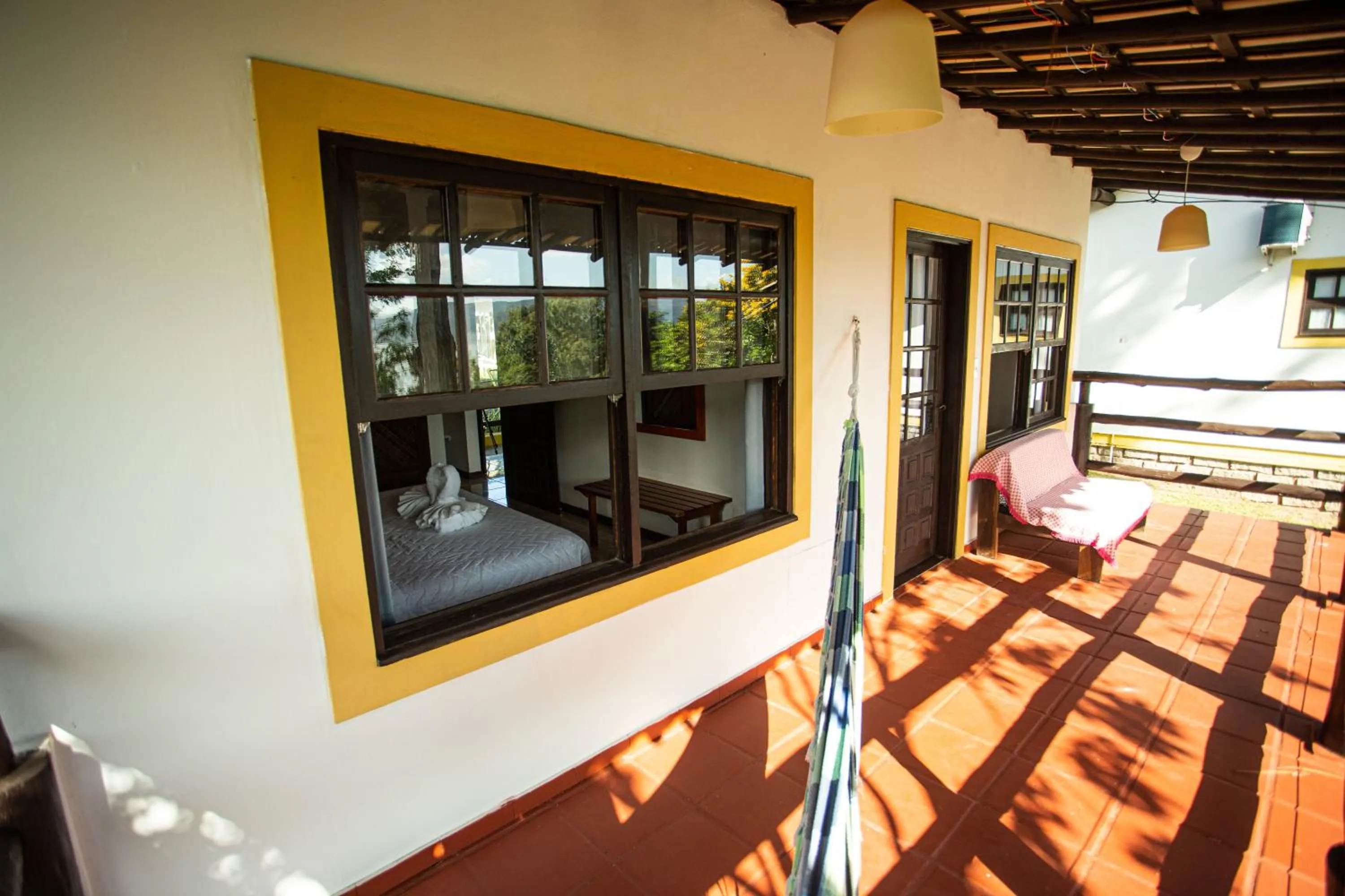 Balcony/Terrace in Pousada Cabanas da Praia Mole