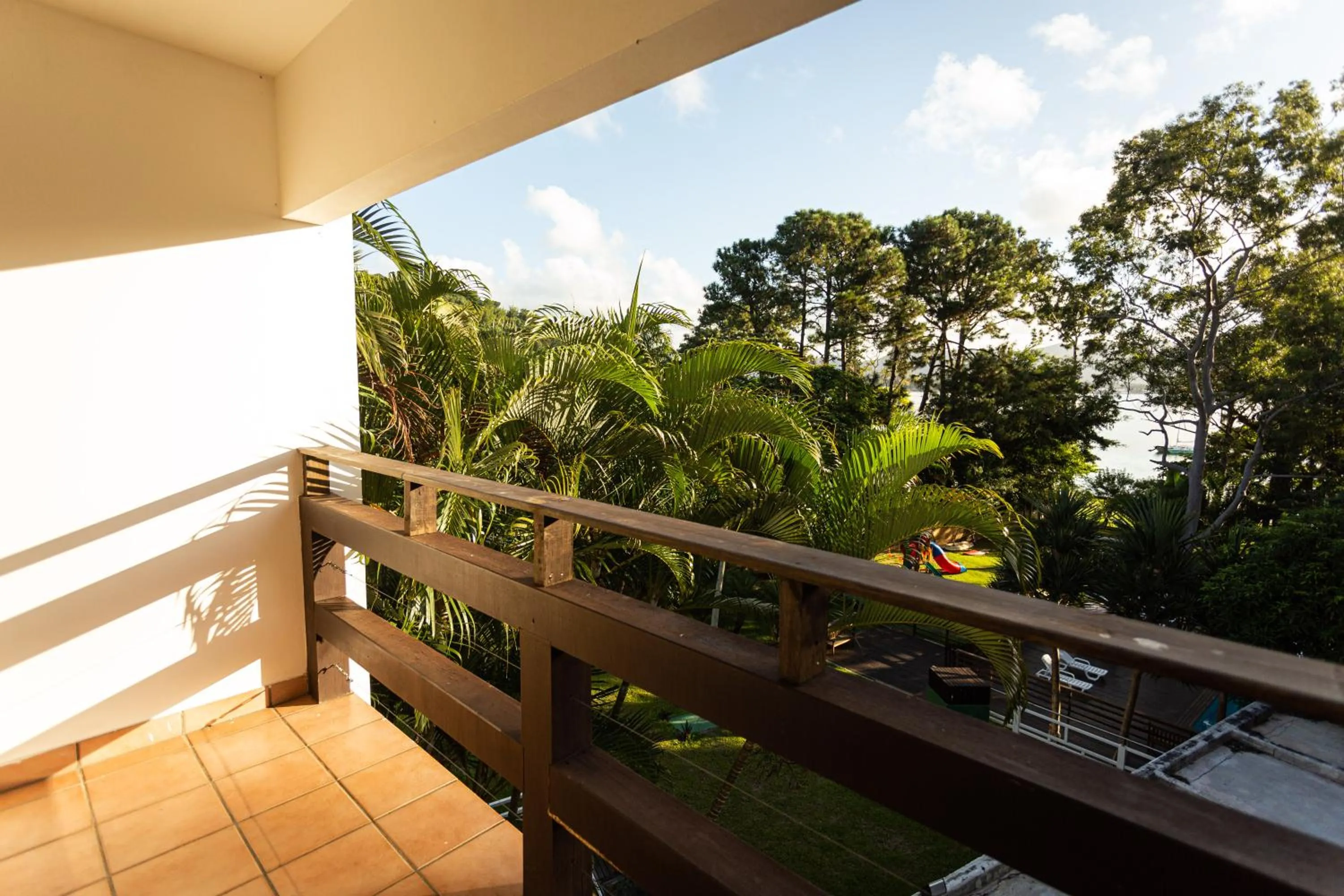 Balcony/Terrace in Pousada Cabanas da Praia Mole