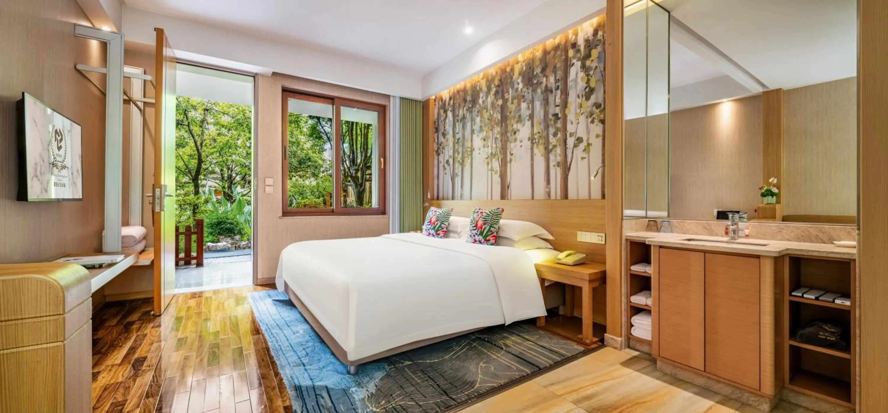 Property building, Bed in Yun'an Huidu Hotel