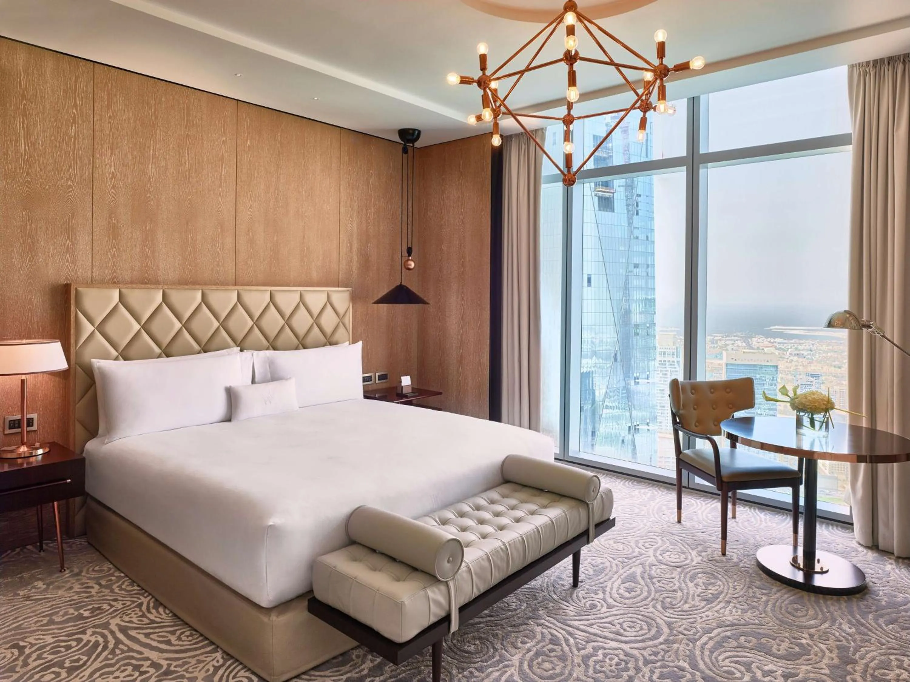 Bed in Waldorf Astoria Dubai International Financial Centre