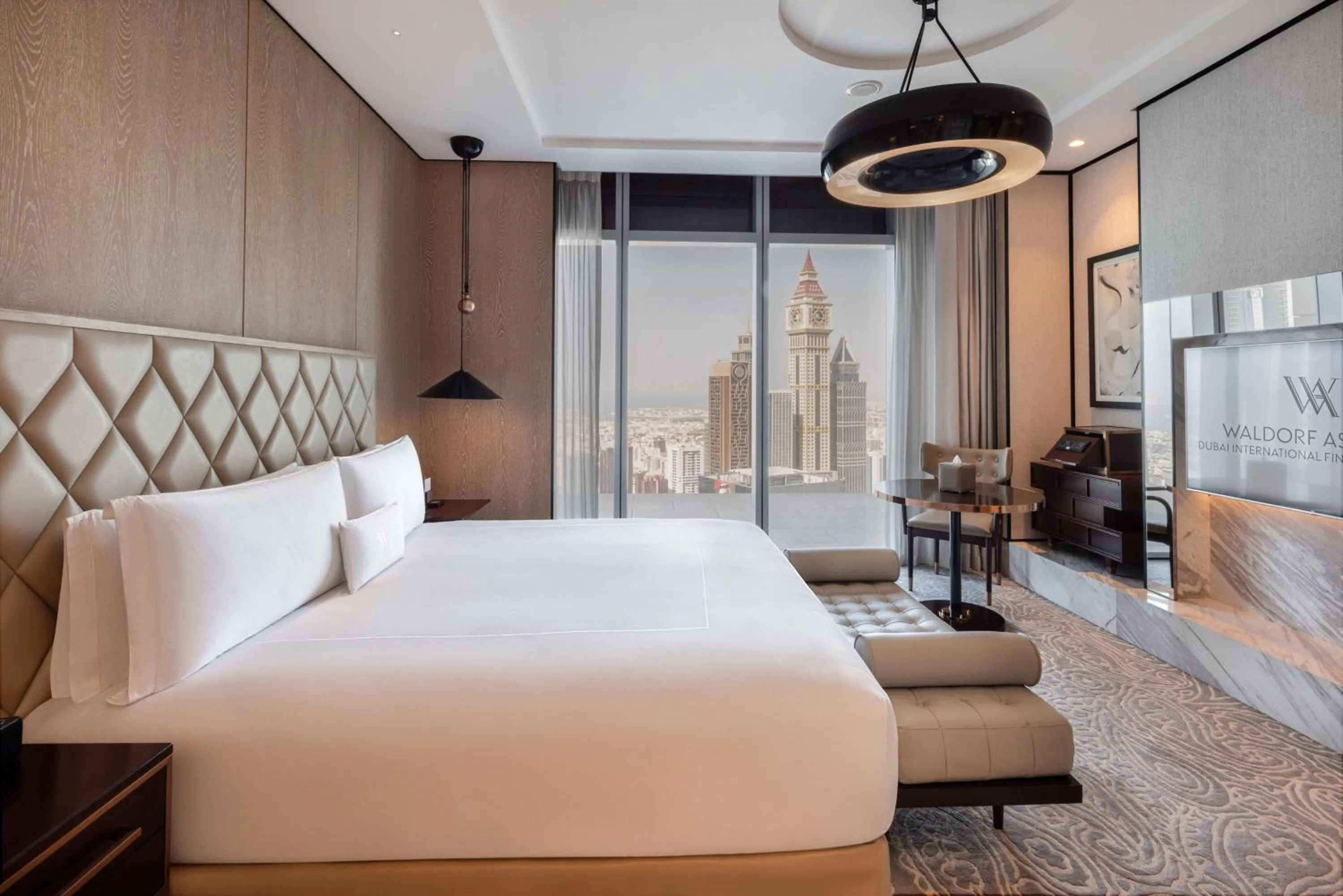 Bed in Waldorf Astoria Dubai International Financial Centre