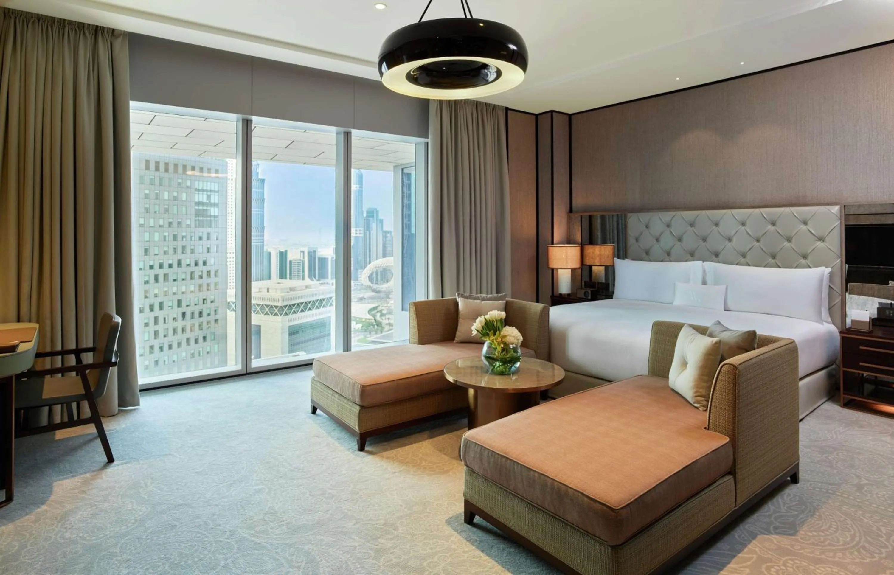 Living room, Bed in Waldorf Astoria Dubai International Financial Centre