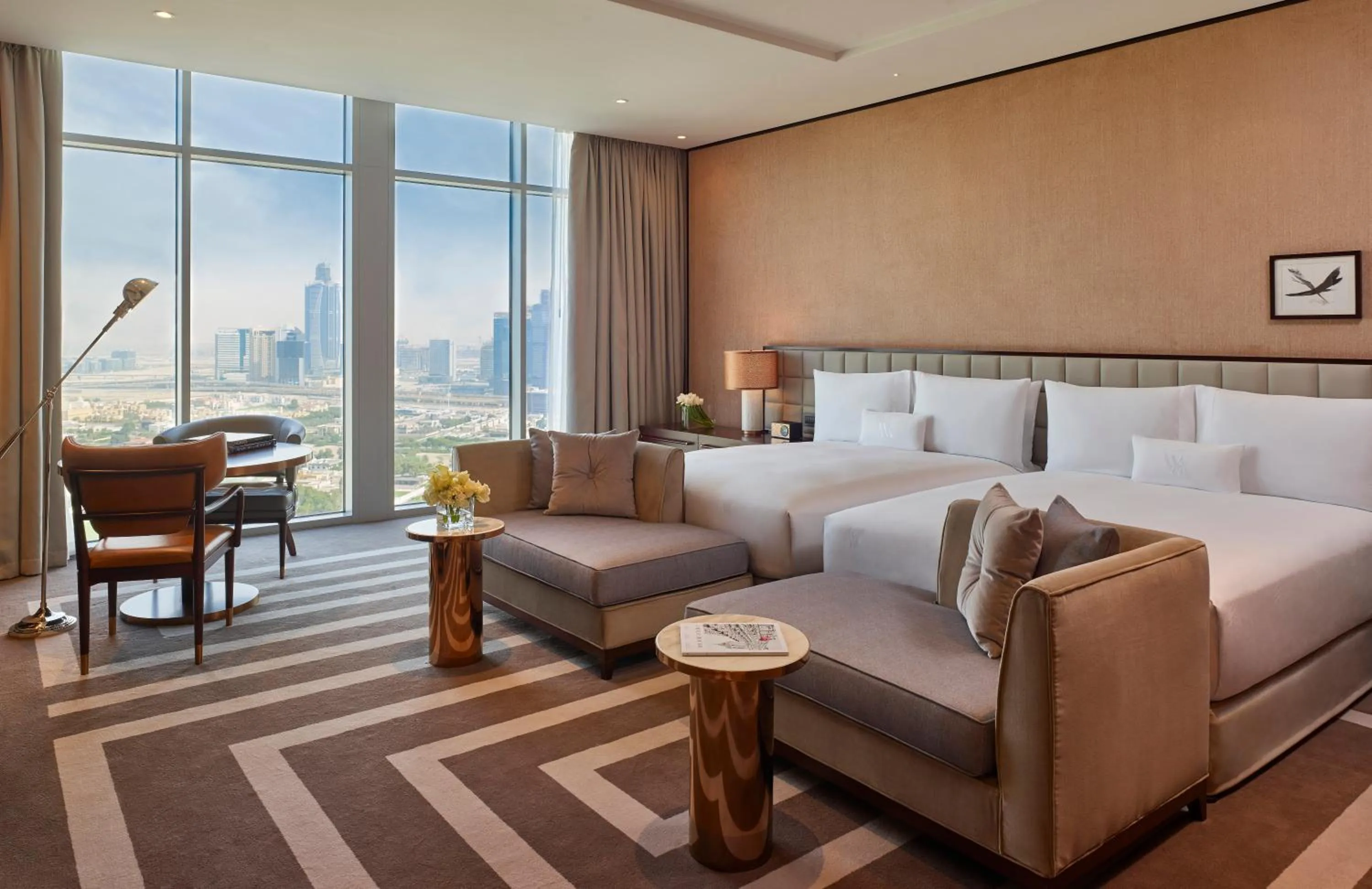 Bed in Waldorf Astoria Dubai International Financial Centre