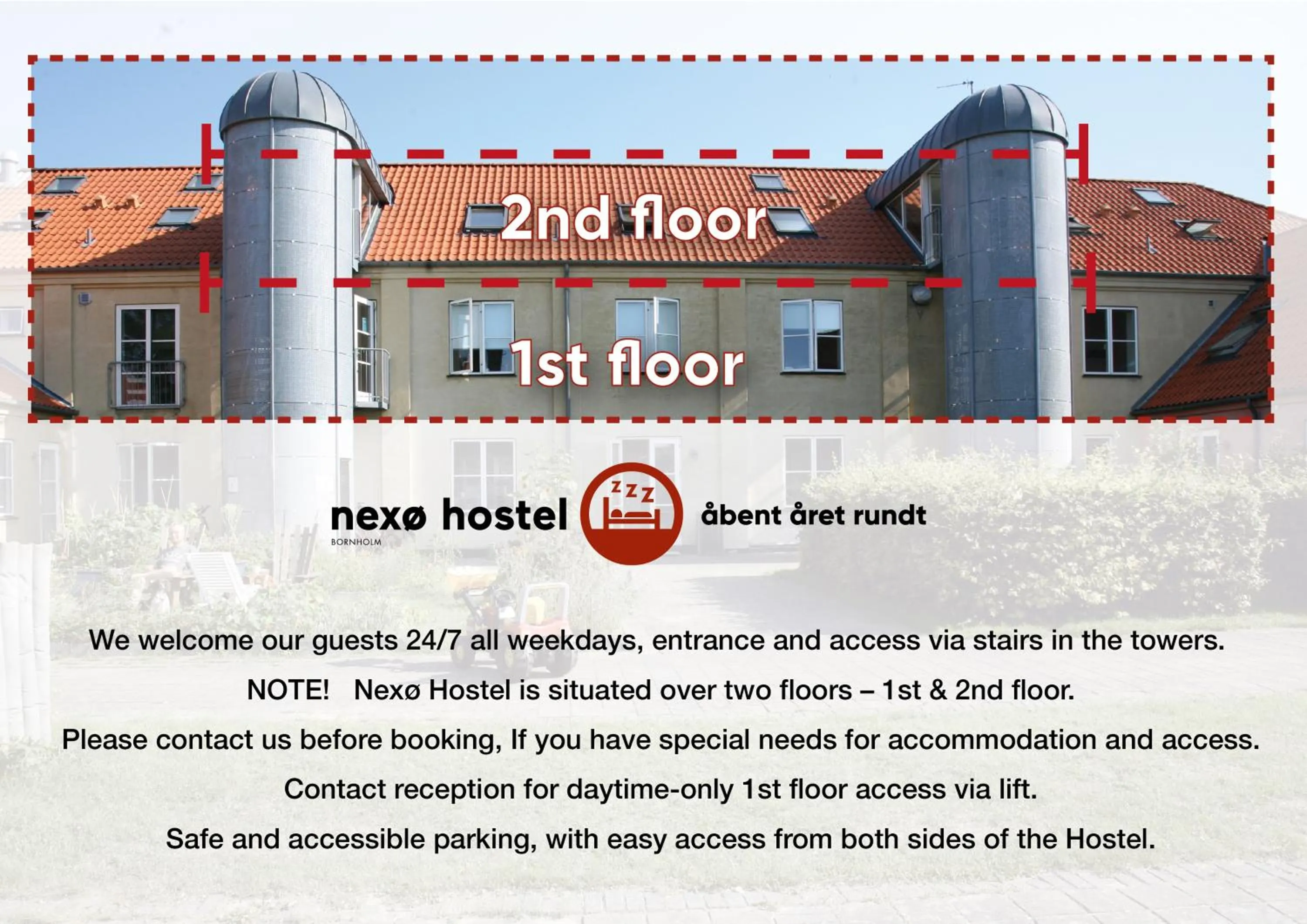 Property building in Nexø Modern Hostel. Private Rooms