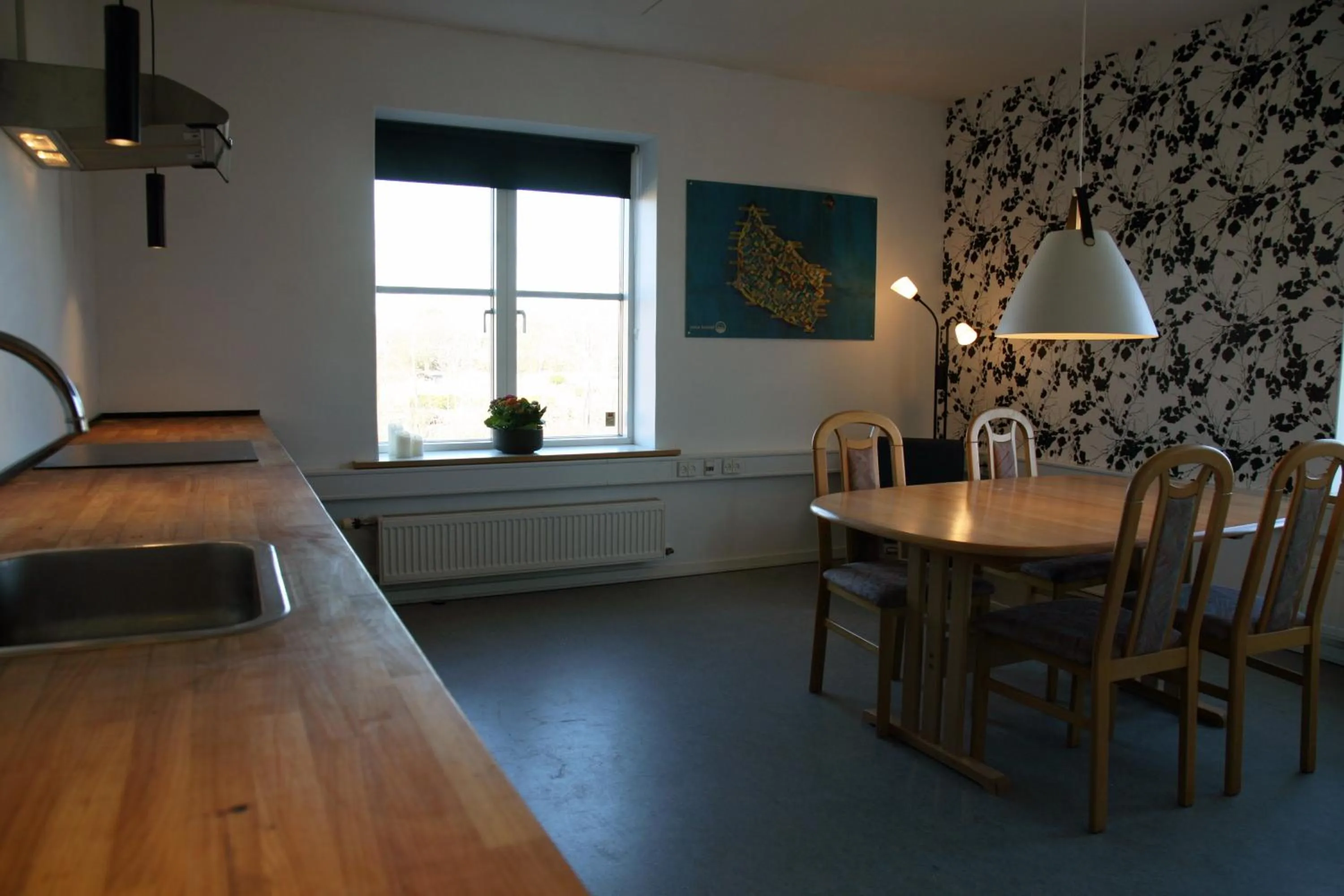 Kitchen or kitchenette in Nexø Modern Hostel. Private Rooms
