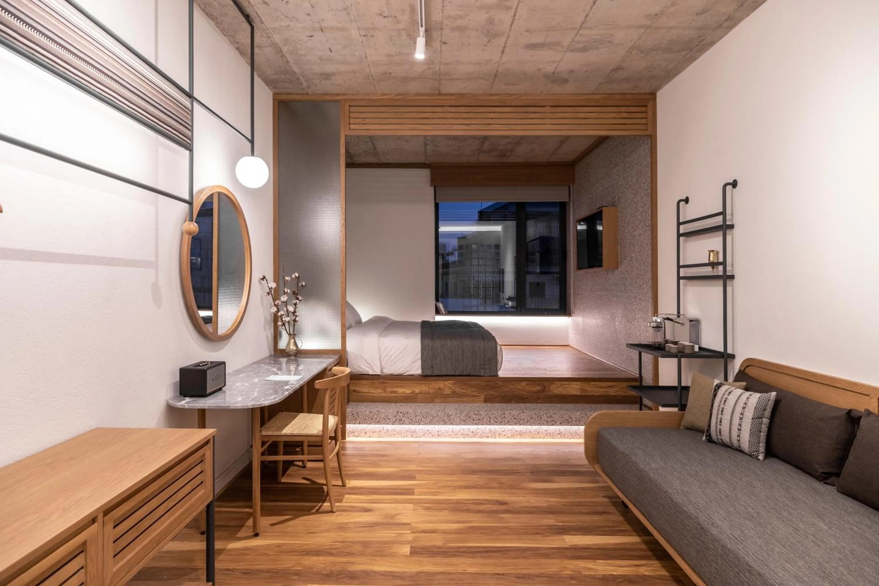 Bed in Ergon House Athens