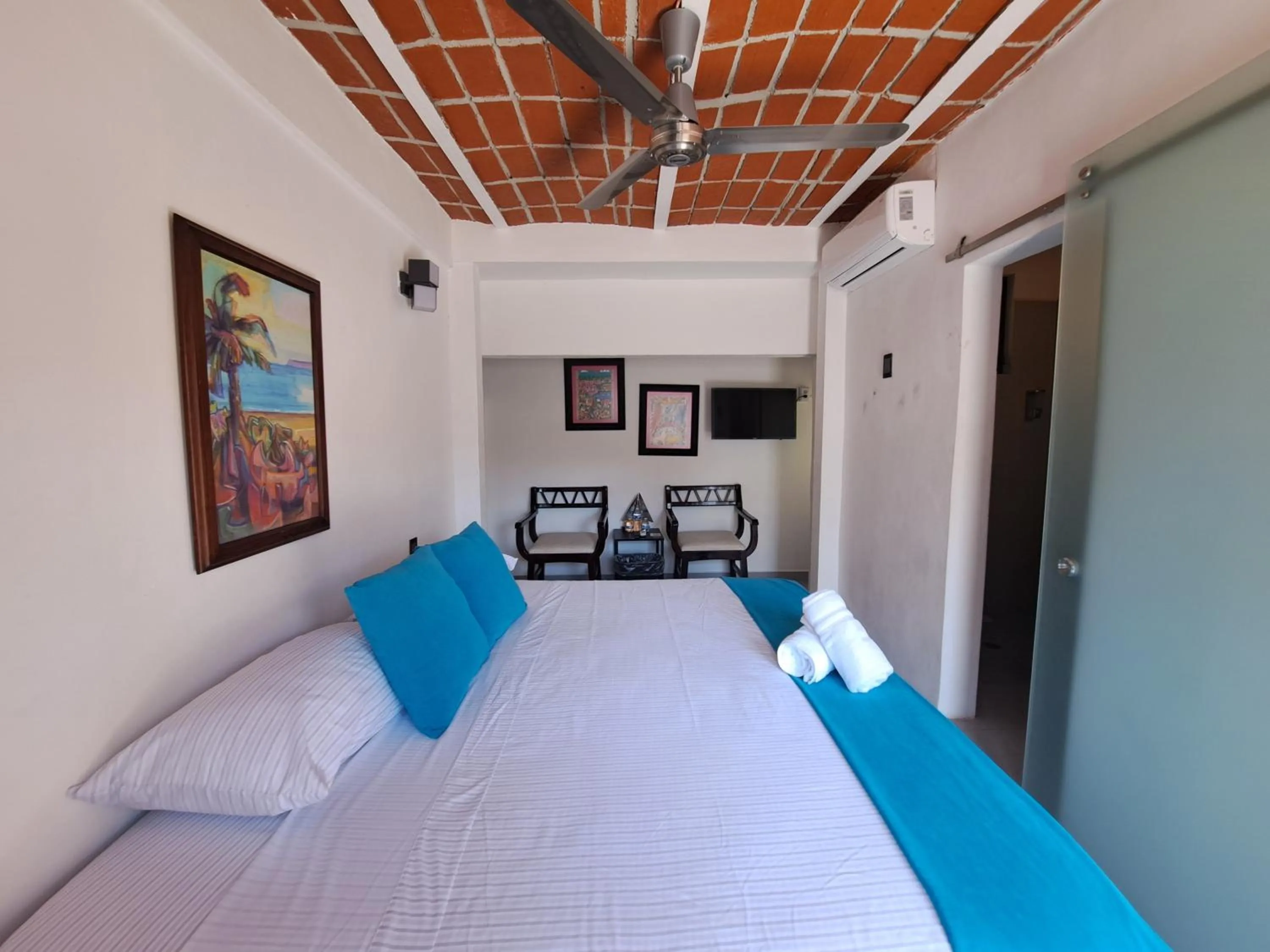 Bedroom, Bed in Hotel Diamante Sayulita