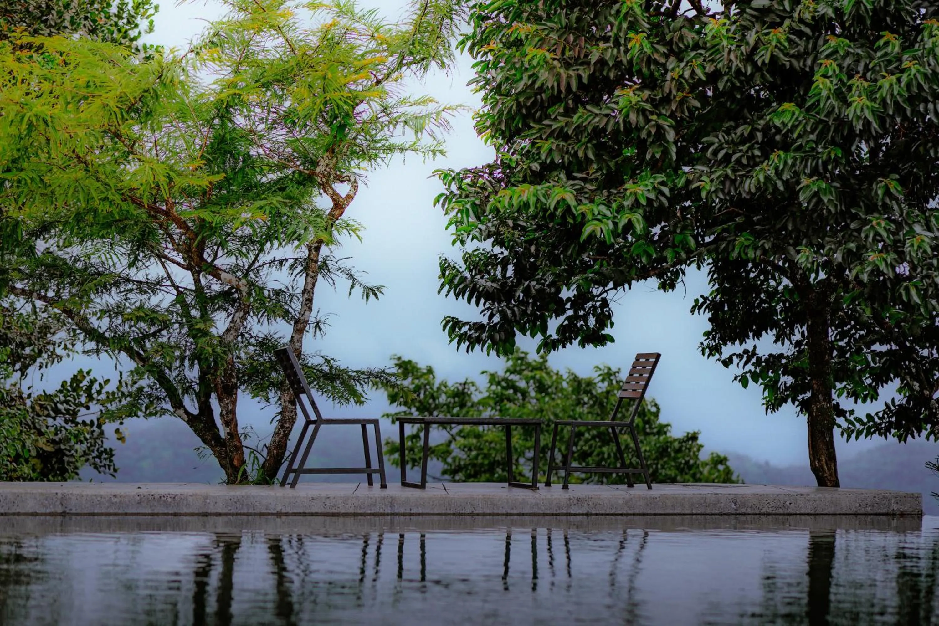 Swimming pool in Haze and Kites Resort Munnar