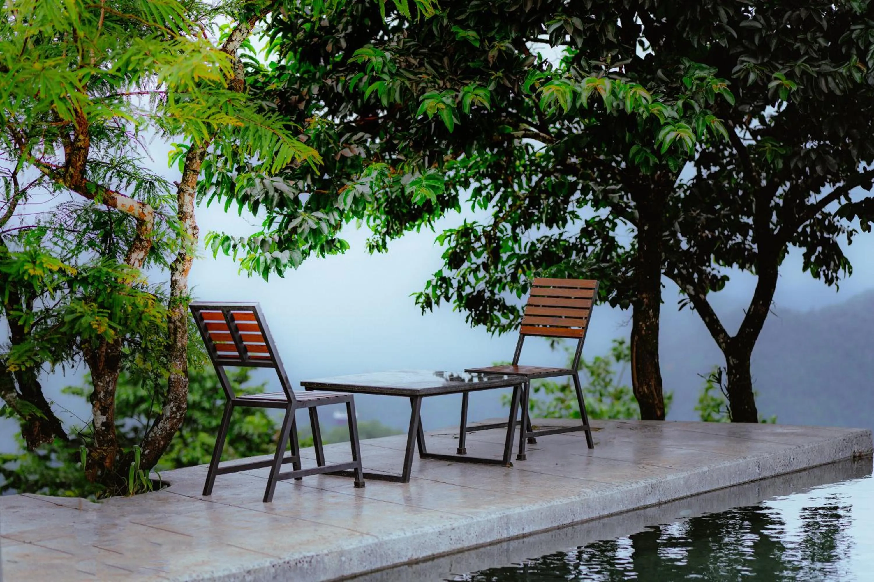 Swimming pool in Haze and Kites Resort Munnar