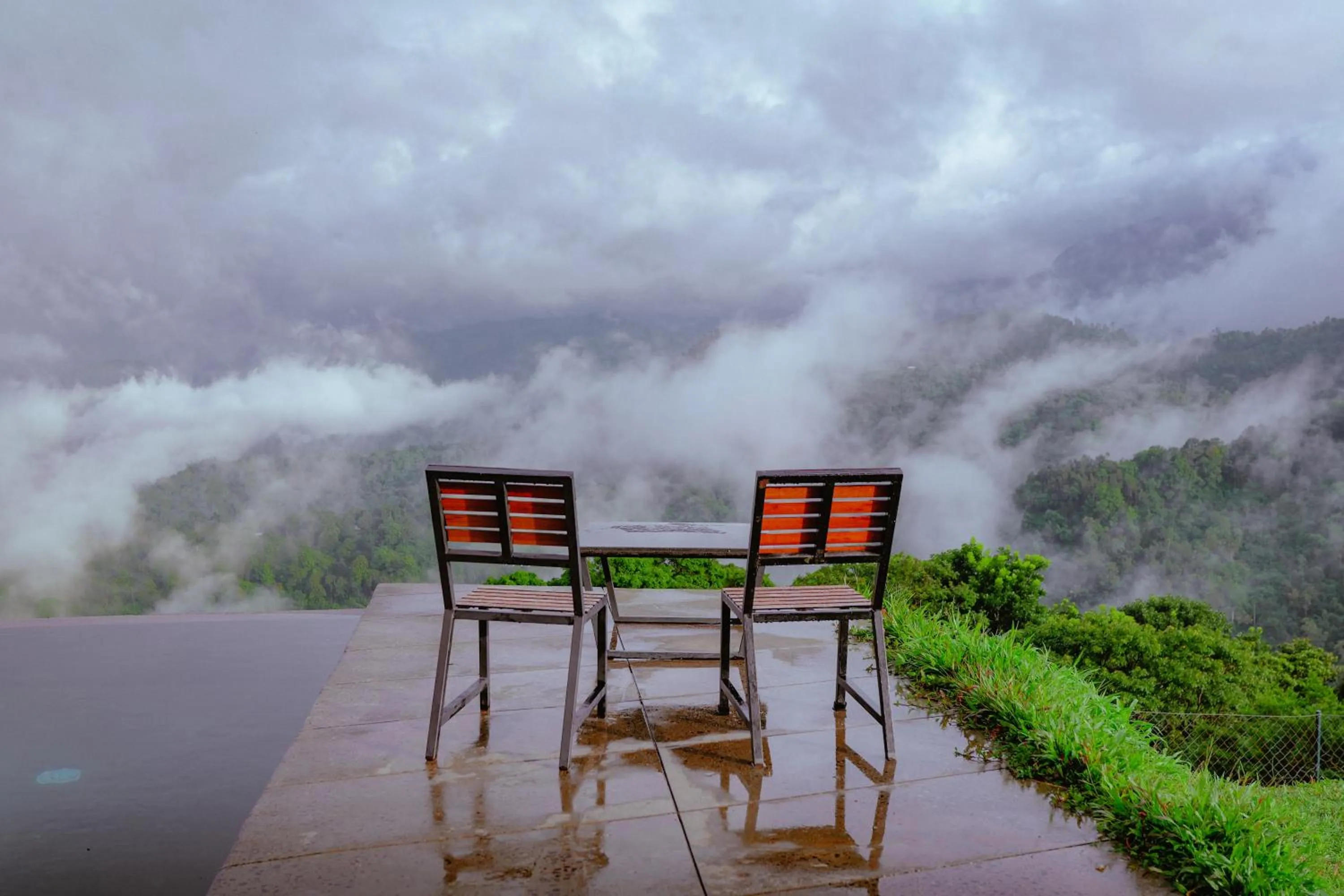 Seating area in Haze and Kites Resort Munnar