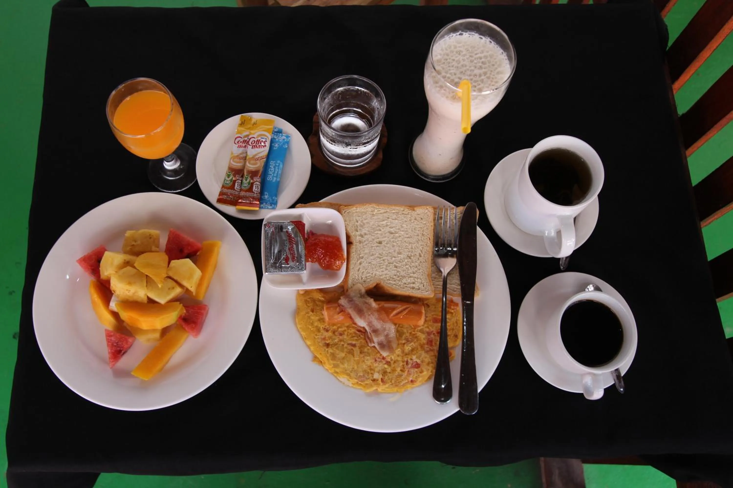 Breakfast in Y Not Lao Villa