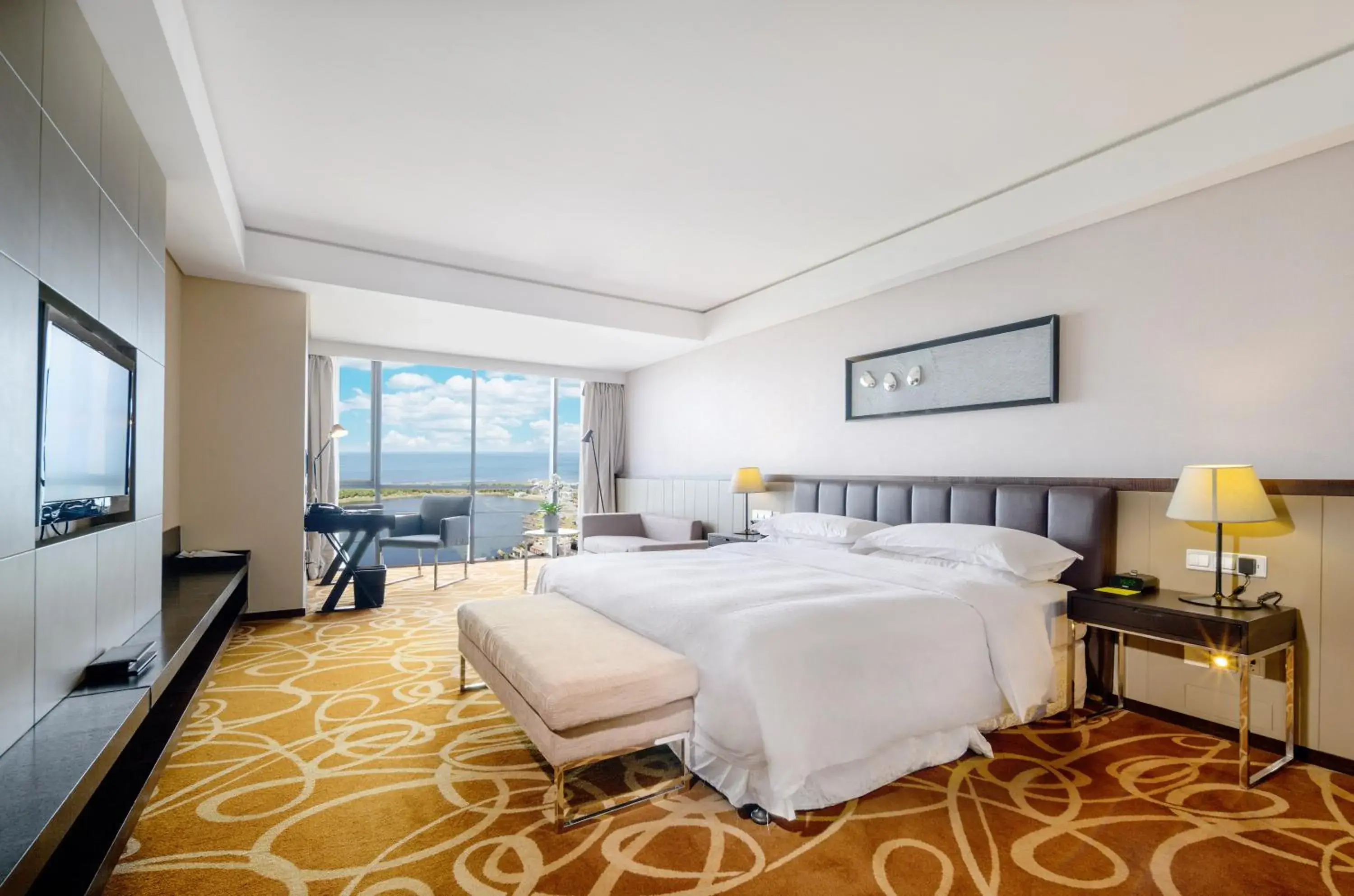 Sea View Room, Guest room, 1 King, Sea view, Pool access in Four Points by Sheraton Qingdao, West Coast Sea View Room, Guest room, 1 King, Sea view, Pool access in Four Points by Sheraton Qingdao, West Coast