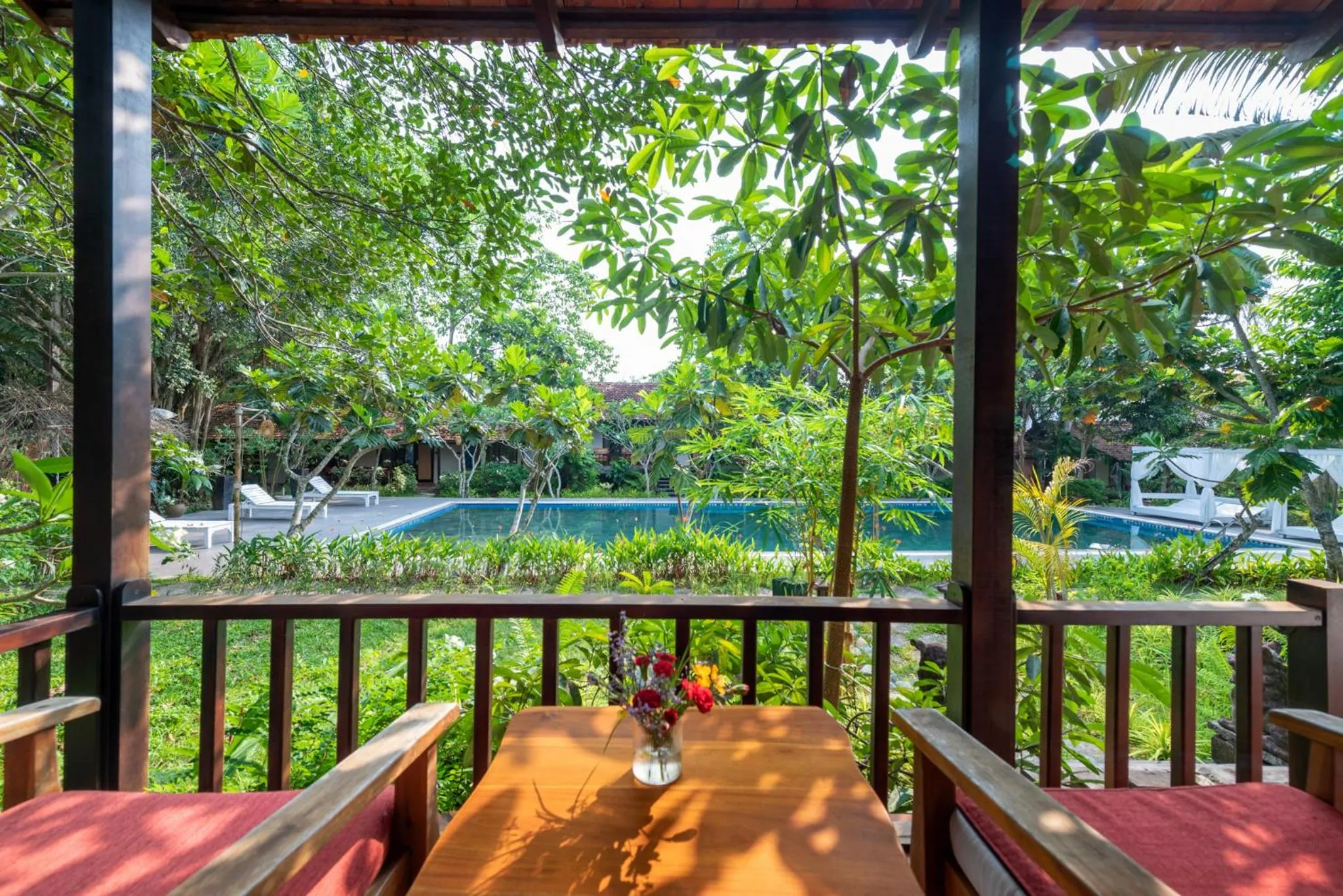 Balcony/Terrace in An Nhien Retreat Phu Quoc with Yoga Daily & Beach access