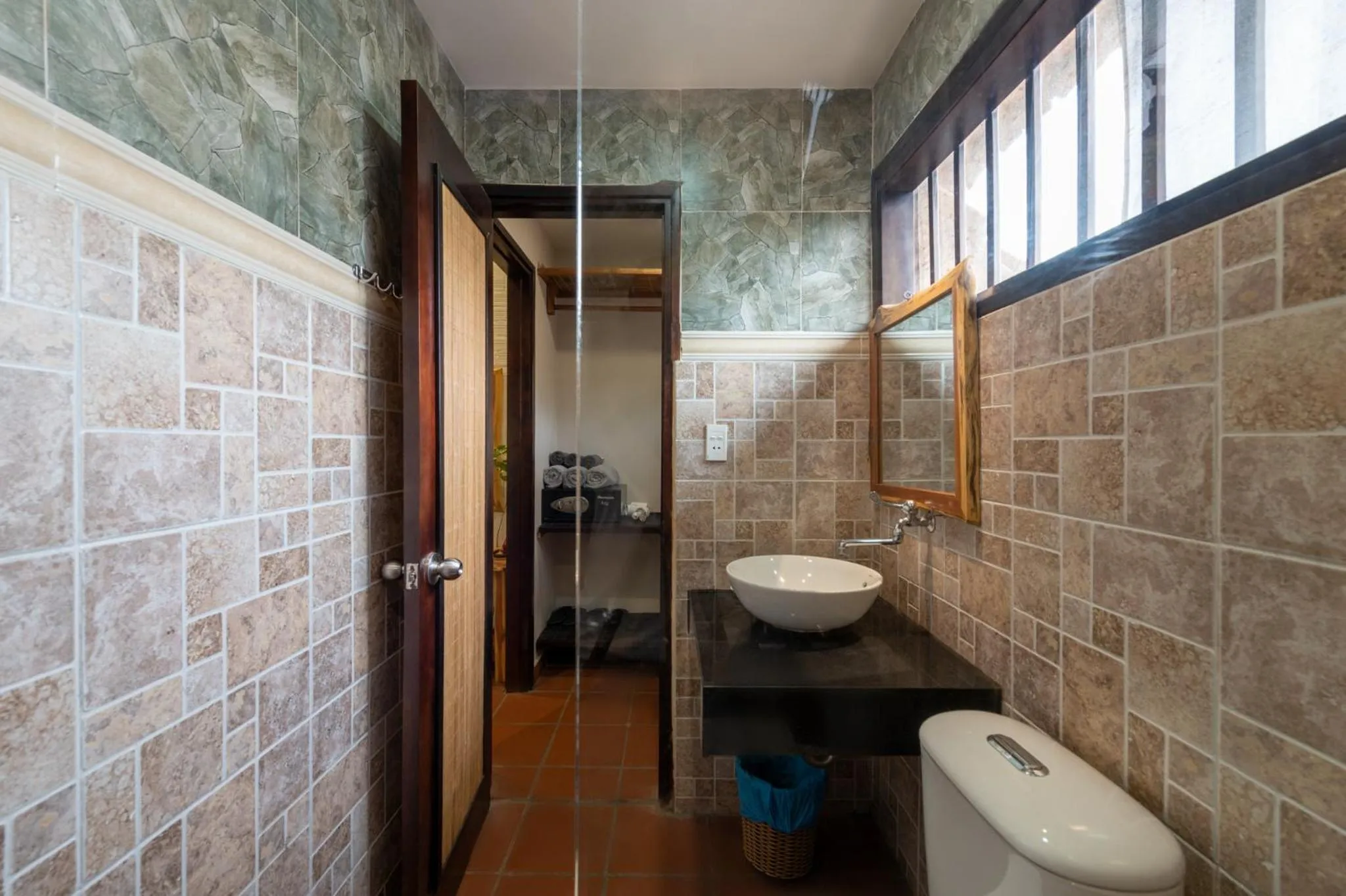 Bathroom in An Nhien Retreat Phu Quoc with Yoga Daily & Beach access