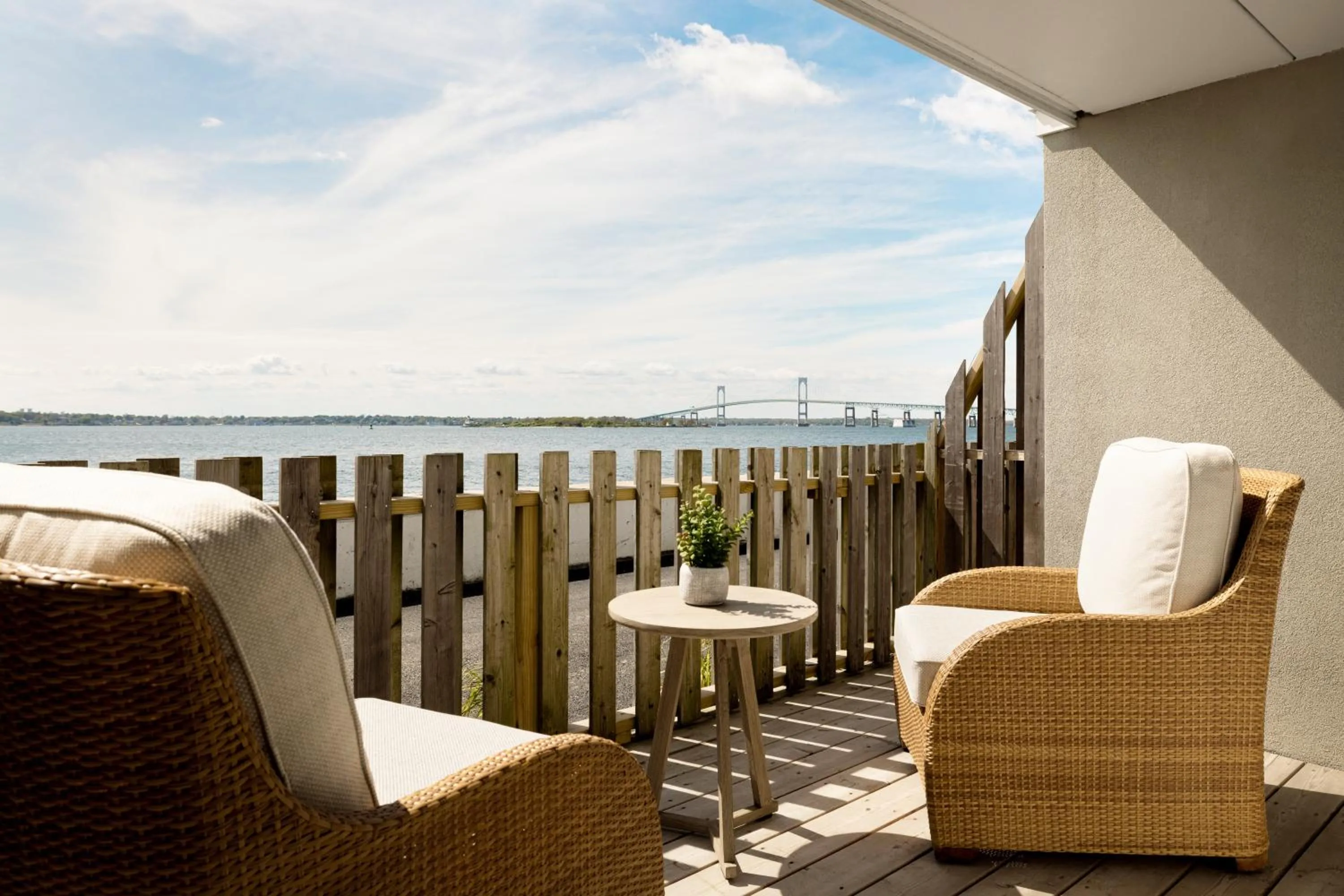 Patio in Newport Harbor Island Resort