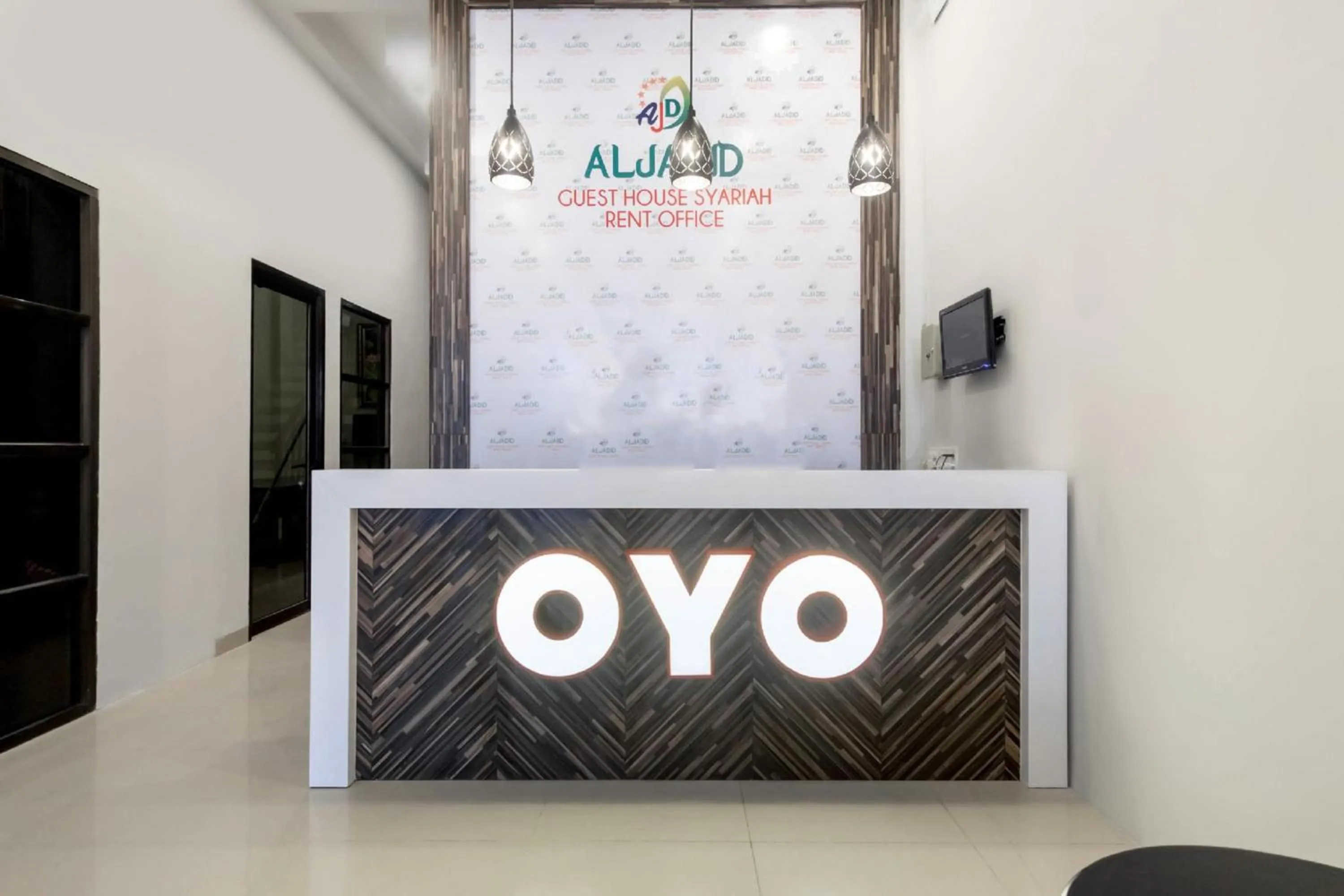 Lobby or reception in Hotel O Aljadid Near Masjid Raya Al Mashun Sm Raja Medan