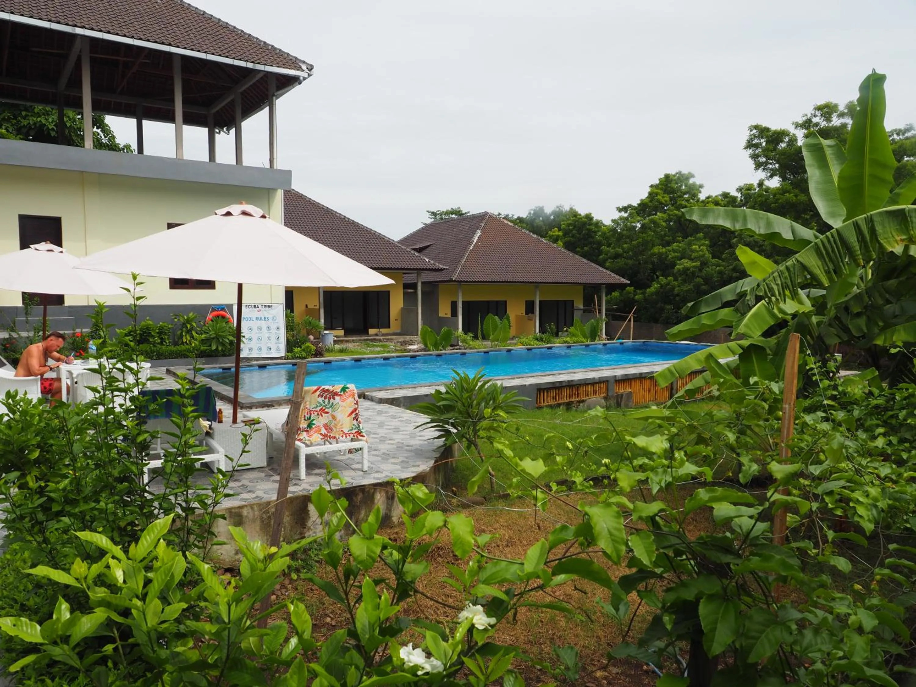 Swimming pool in Scuba Tribe Bali dive-resort