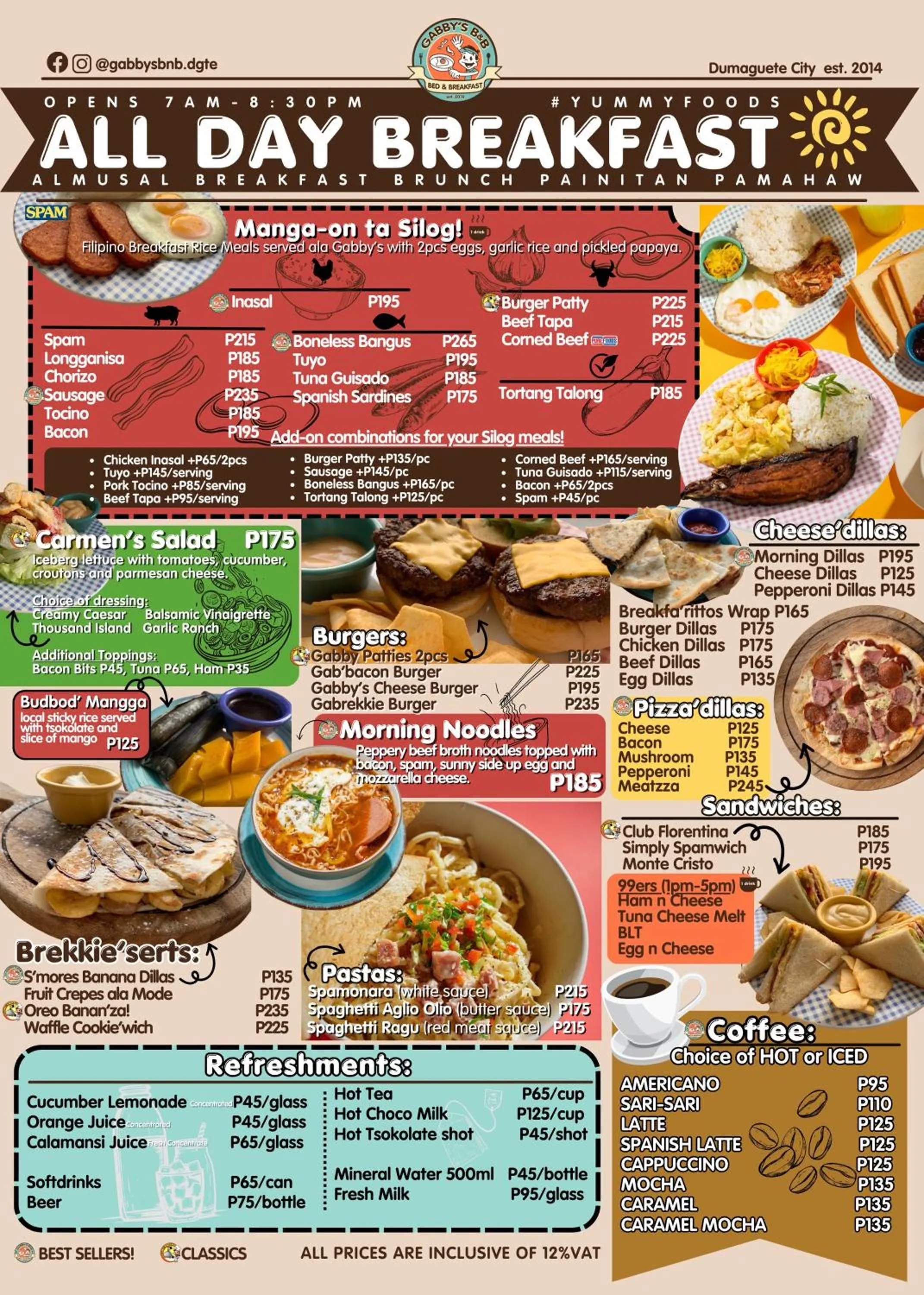 Food and drinks in Gabby's Bed & Breakfast