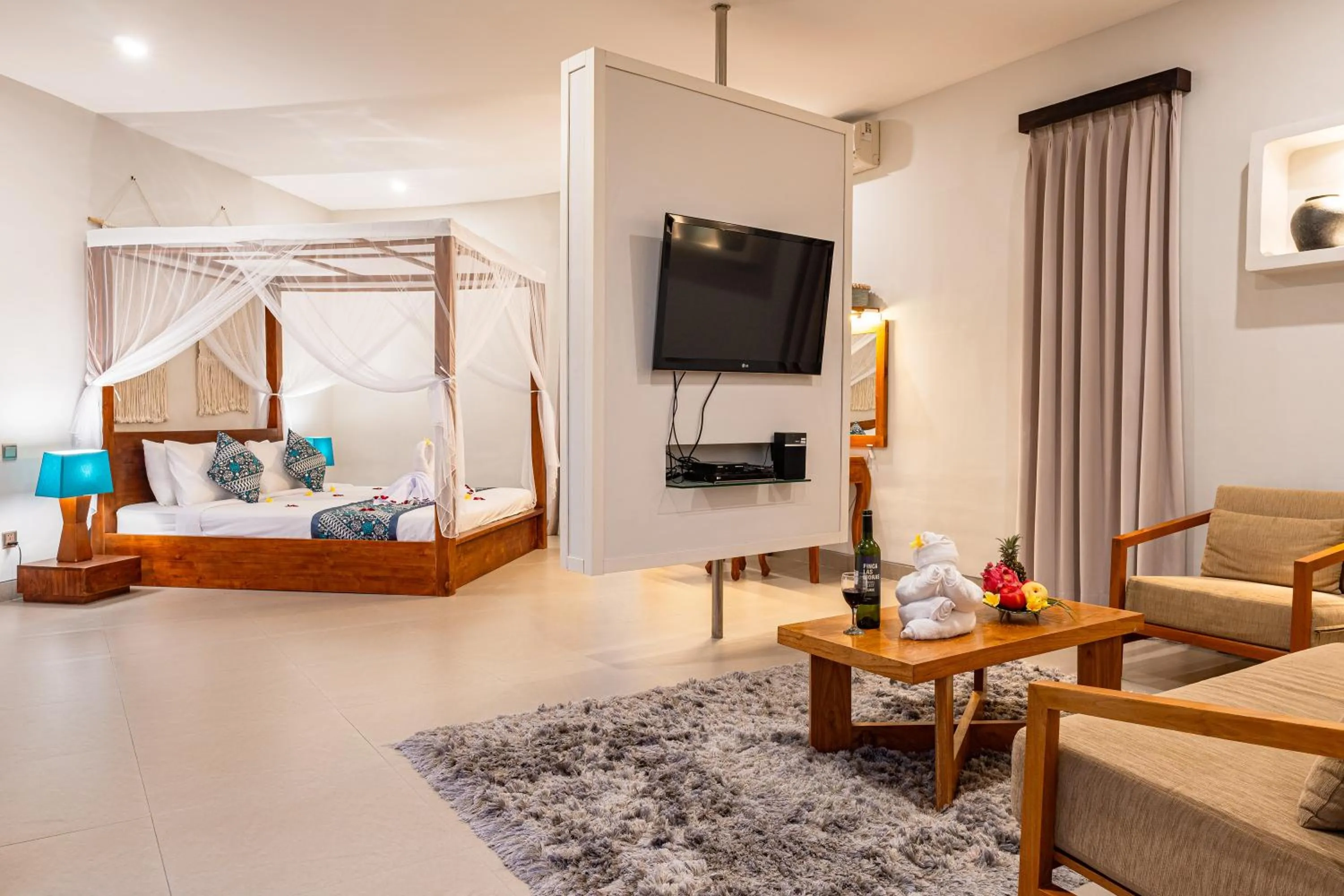 Communal lounge/ TV room, Bed in Luxury - Villa K - Central Seminyak