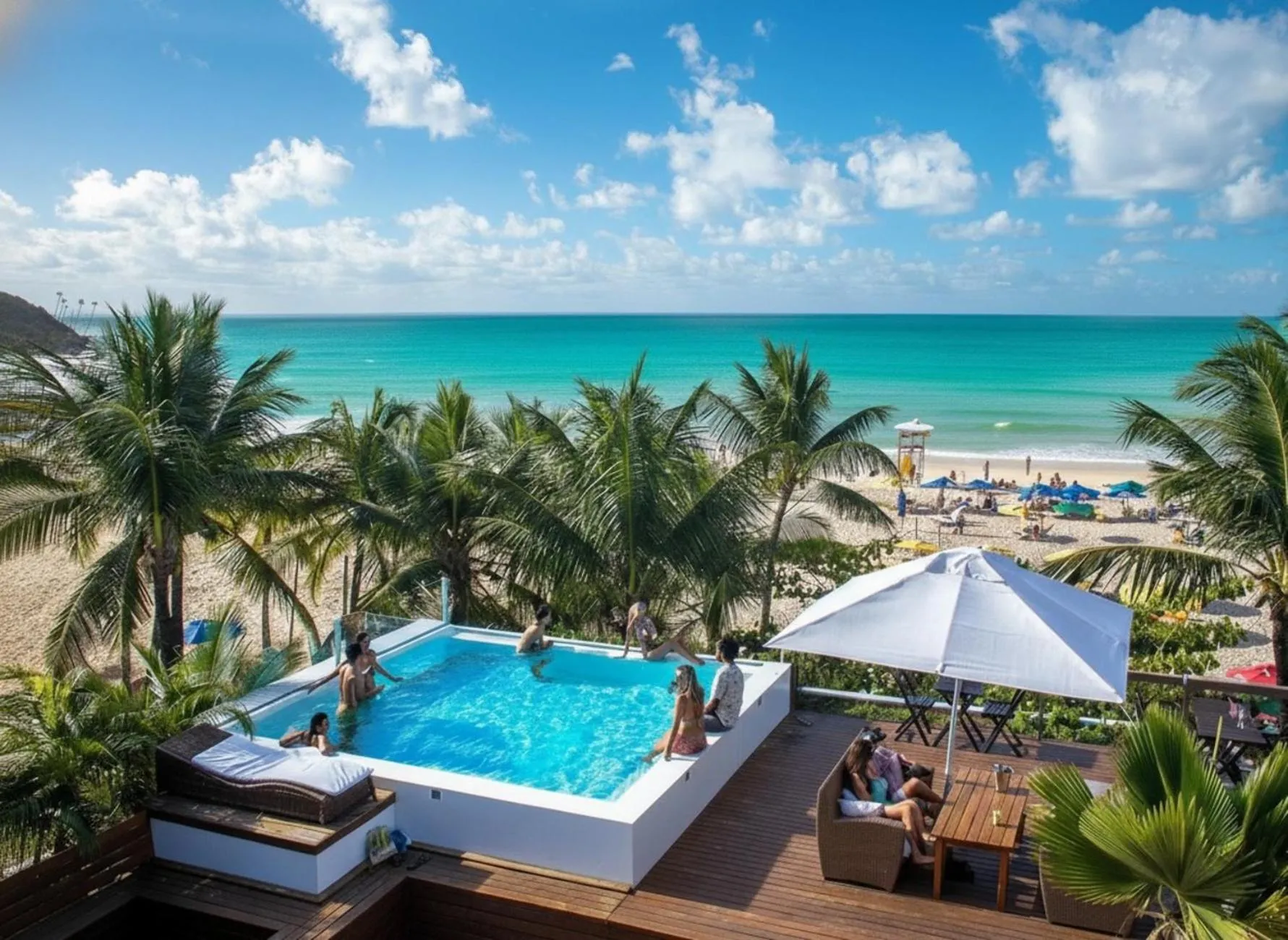 Swimming pool in Pousada Sambass