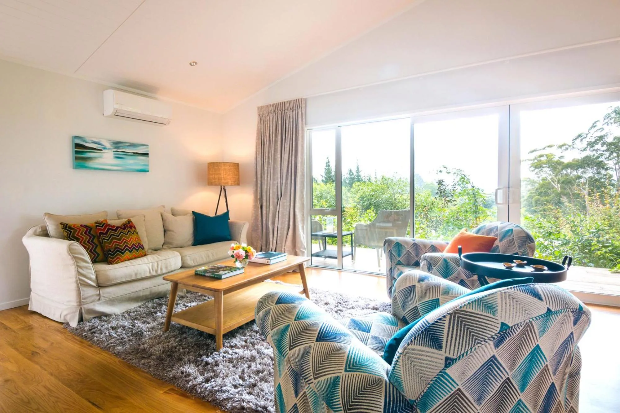 Living room in Treghan Luxury Lodge