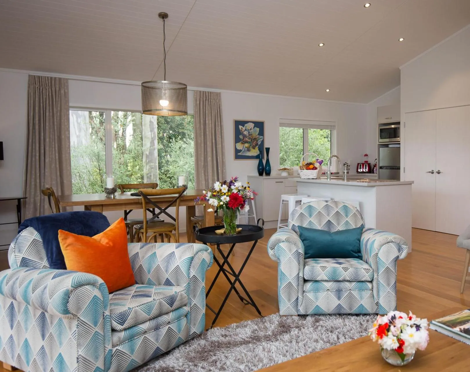 Living room in Treghan Luxury Lodge