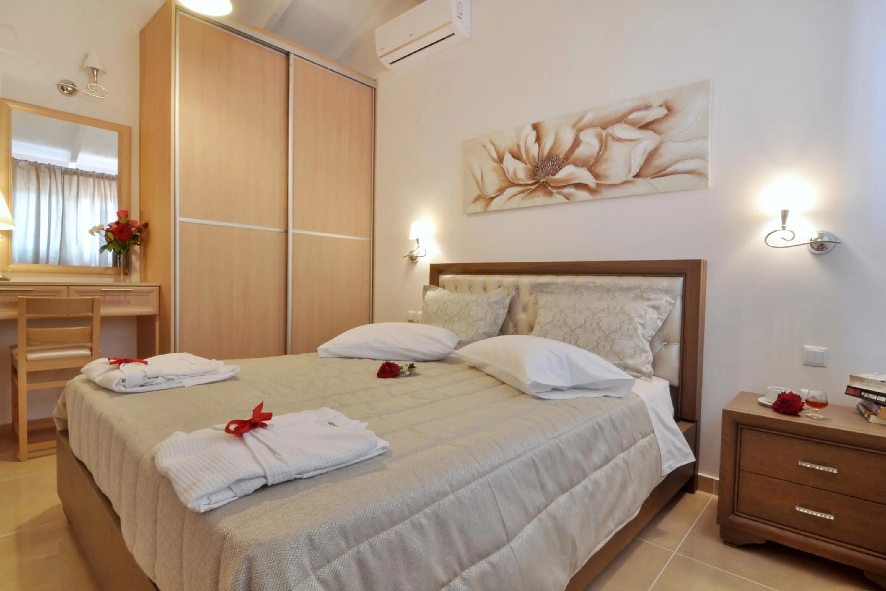 Bed in Mazis Apartments