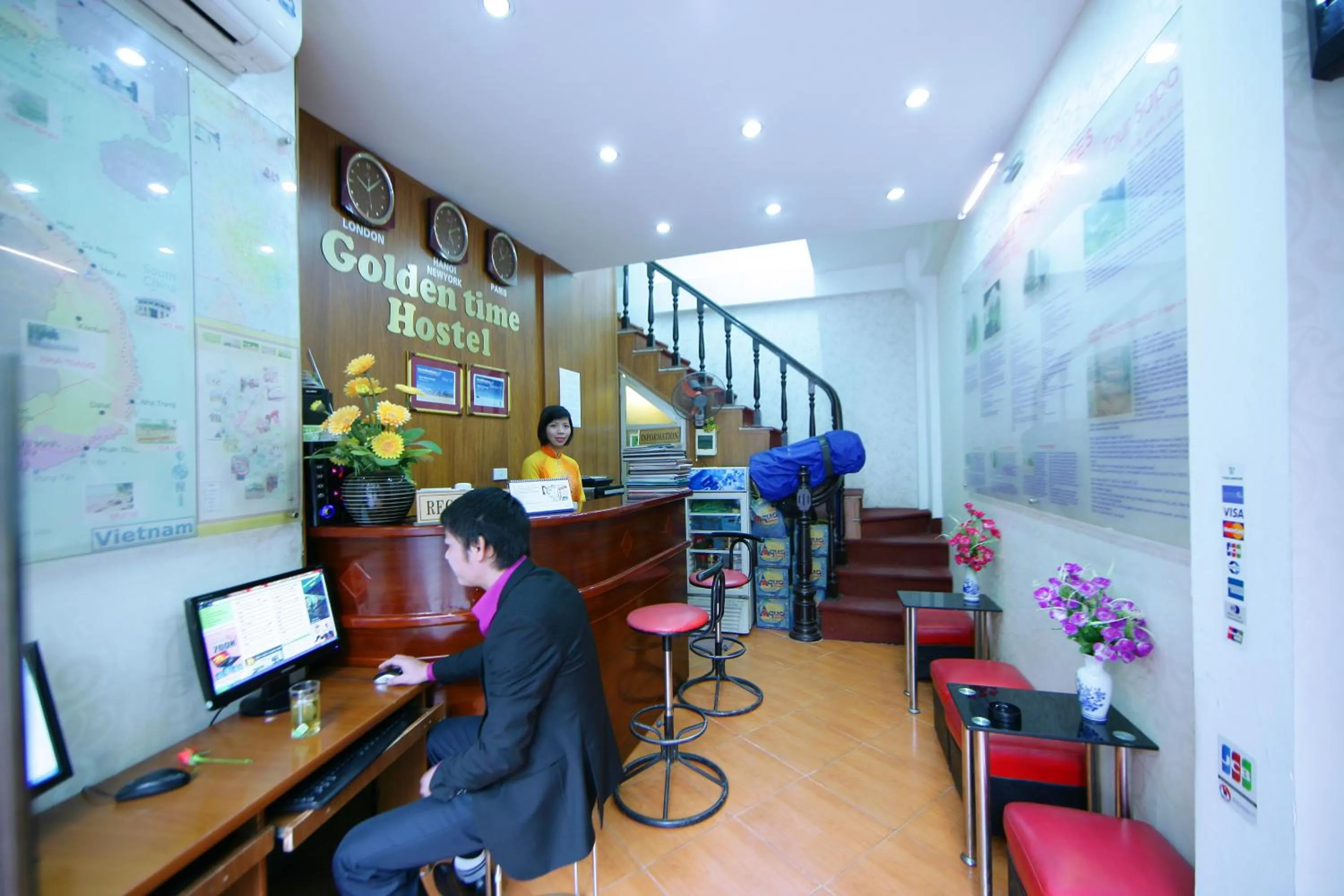 Staff in golden time hostel