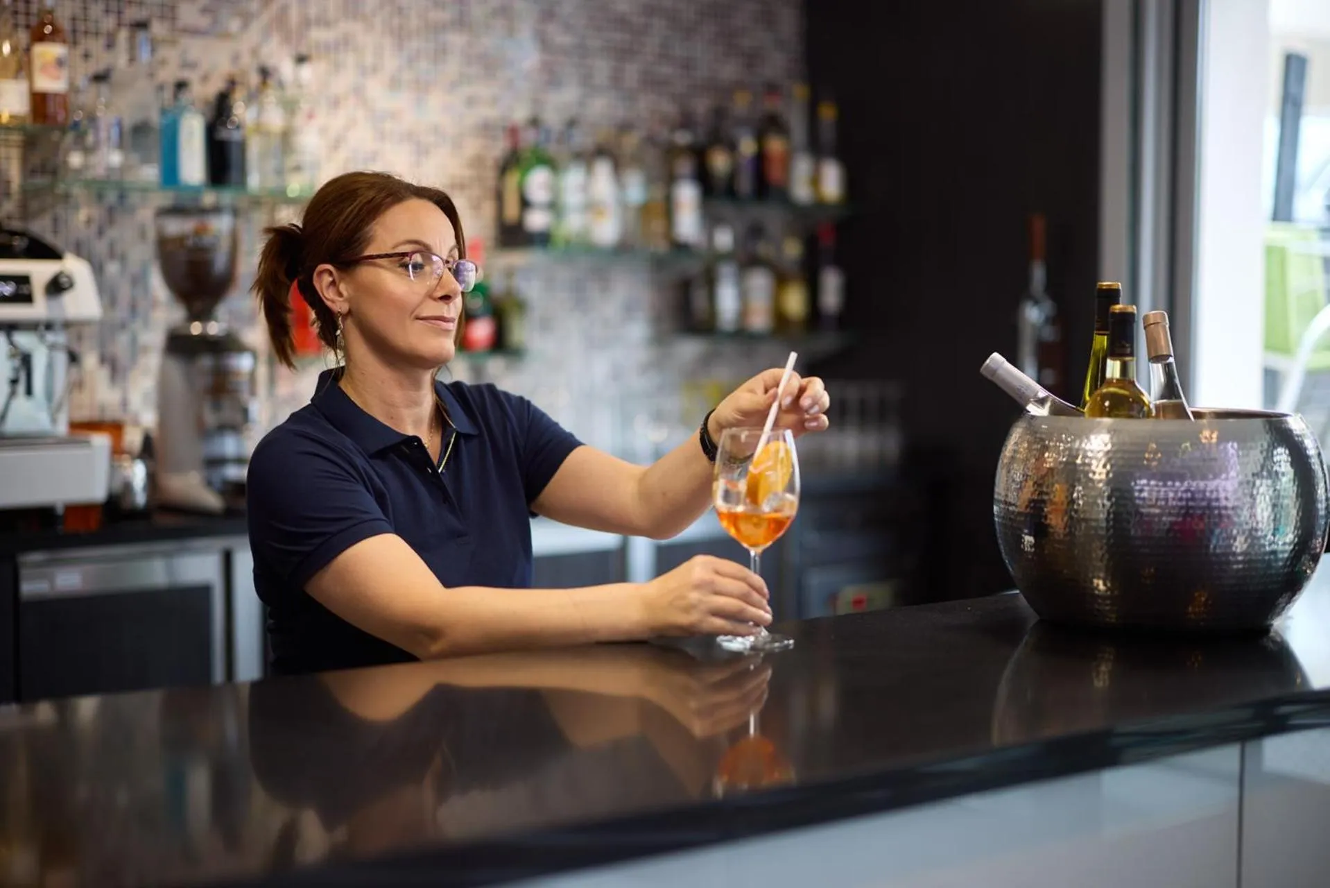 Lounge or bar in Hôtel Astrid