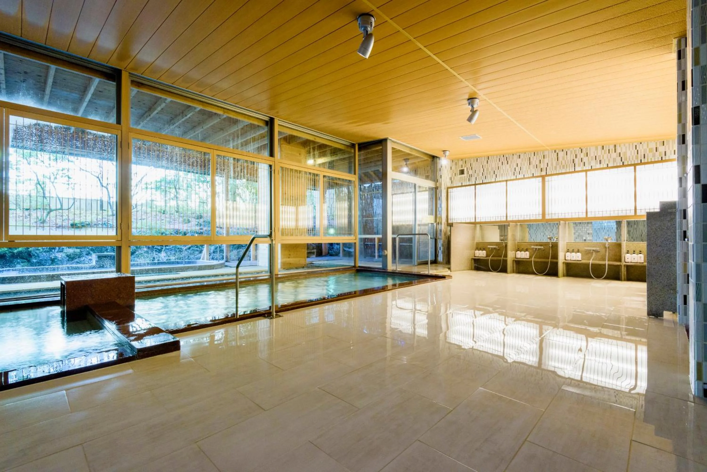 Hot Spring Bath in Fuji View Hotel