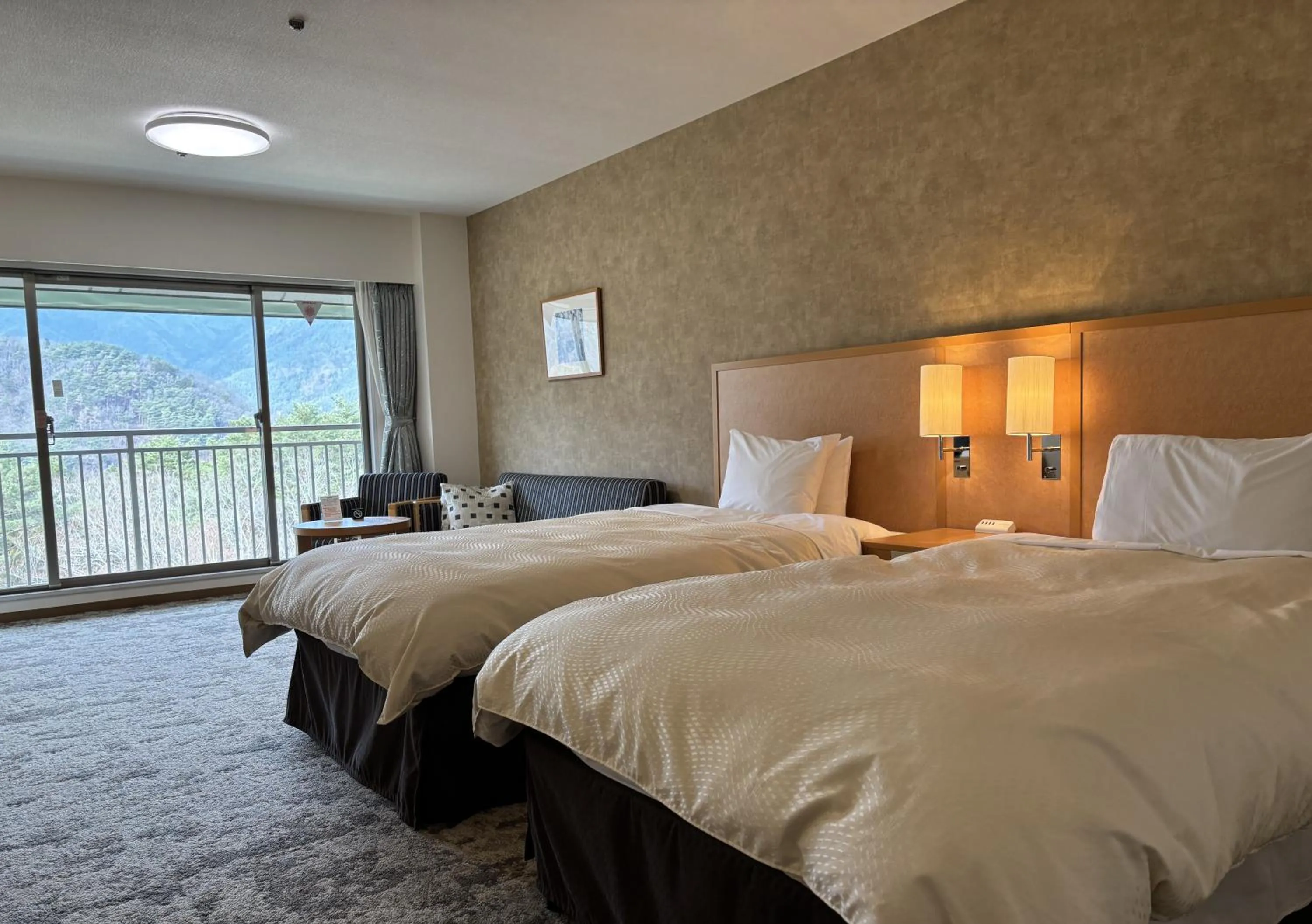 Bed in Fuji View Hotel