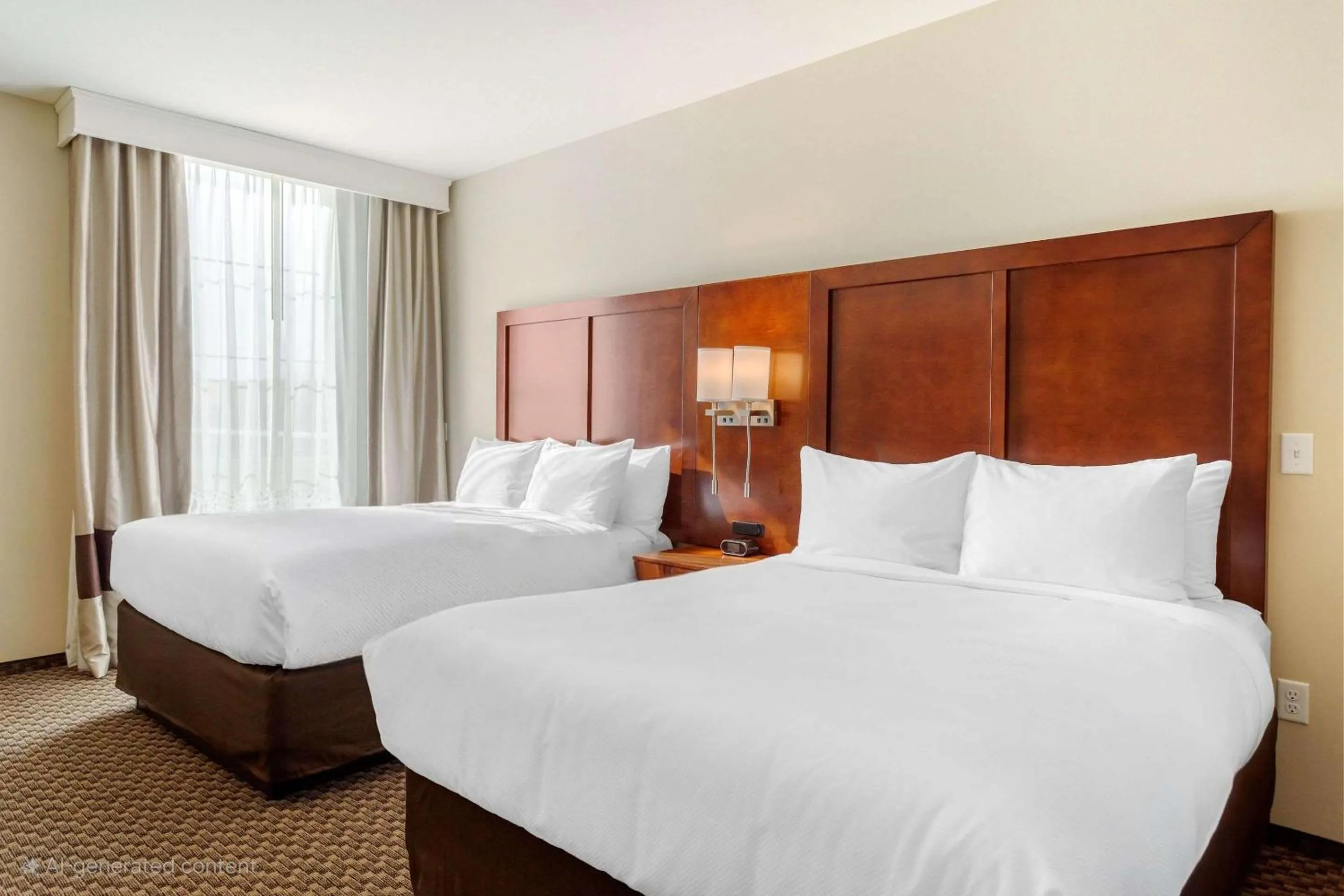 Bedroom, Bed in Comfort Suites Burlington near I-5