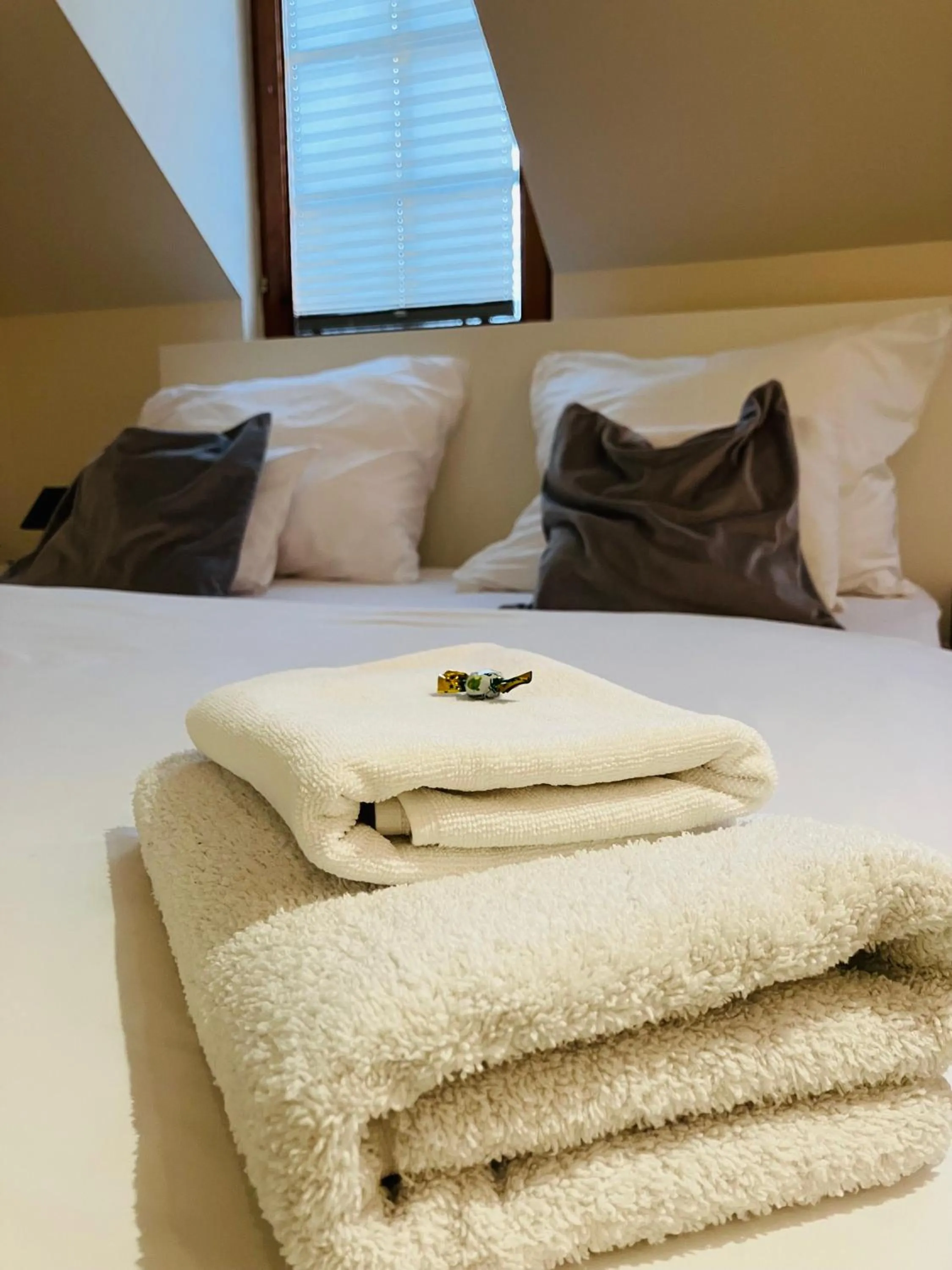 Bed in Downtown Apartments DeLuxe