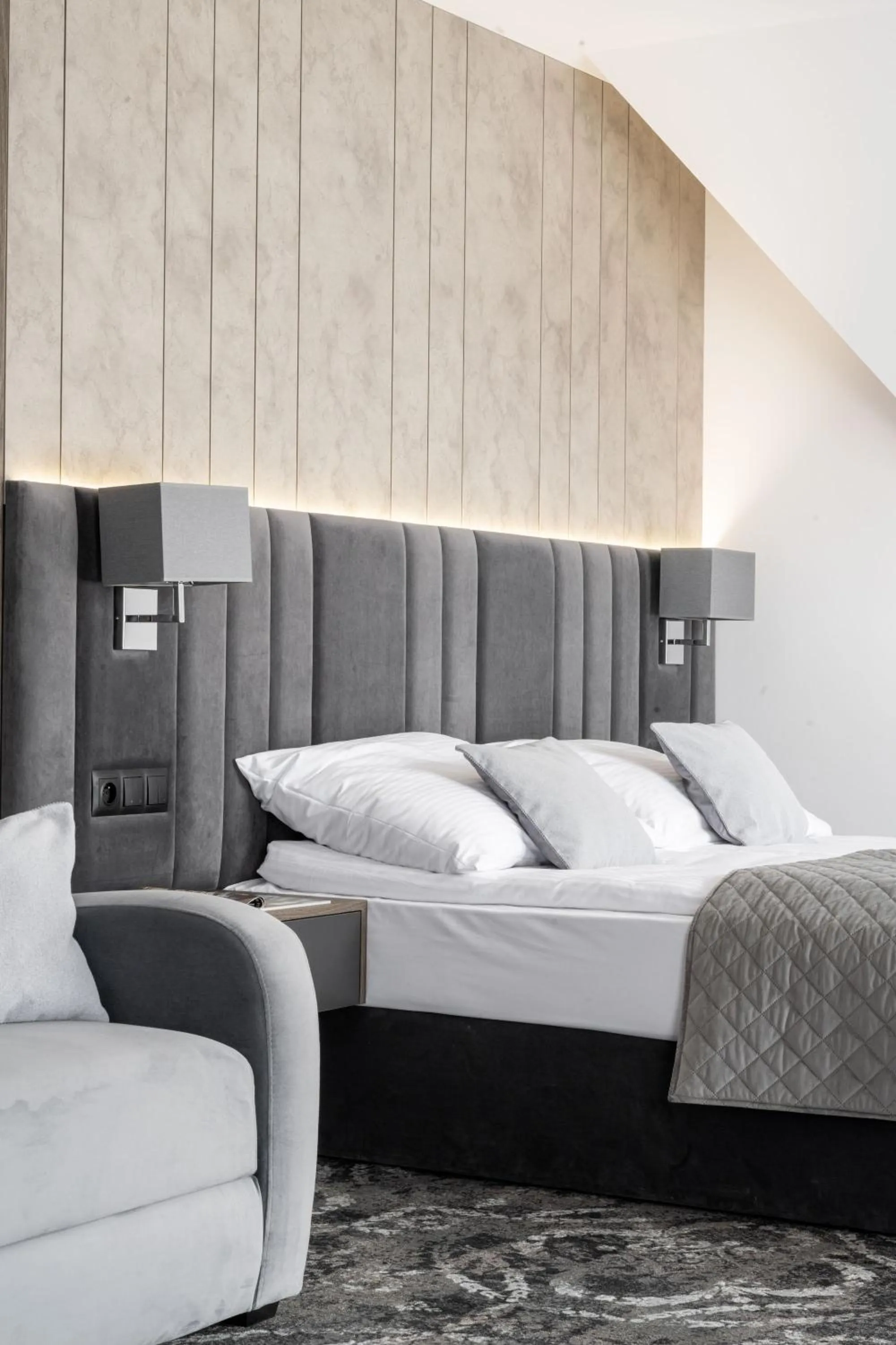 Bed in Sądelski Dwór Medical & SPA