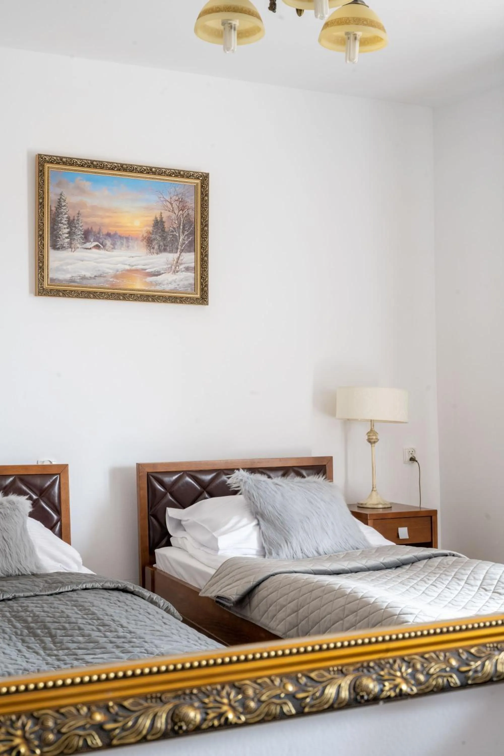 Bed in Sądelski Dwór Medical & SPA