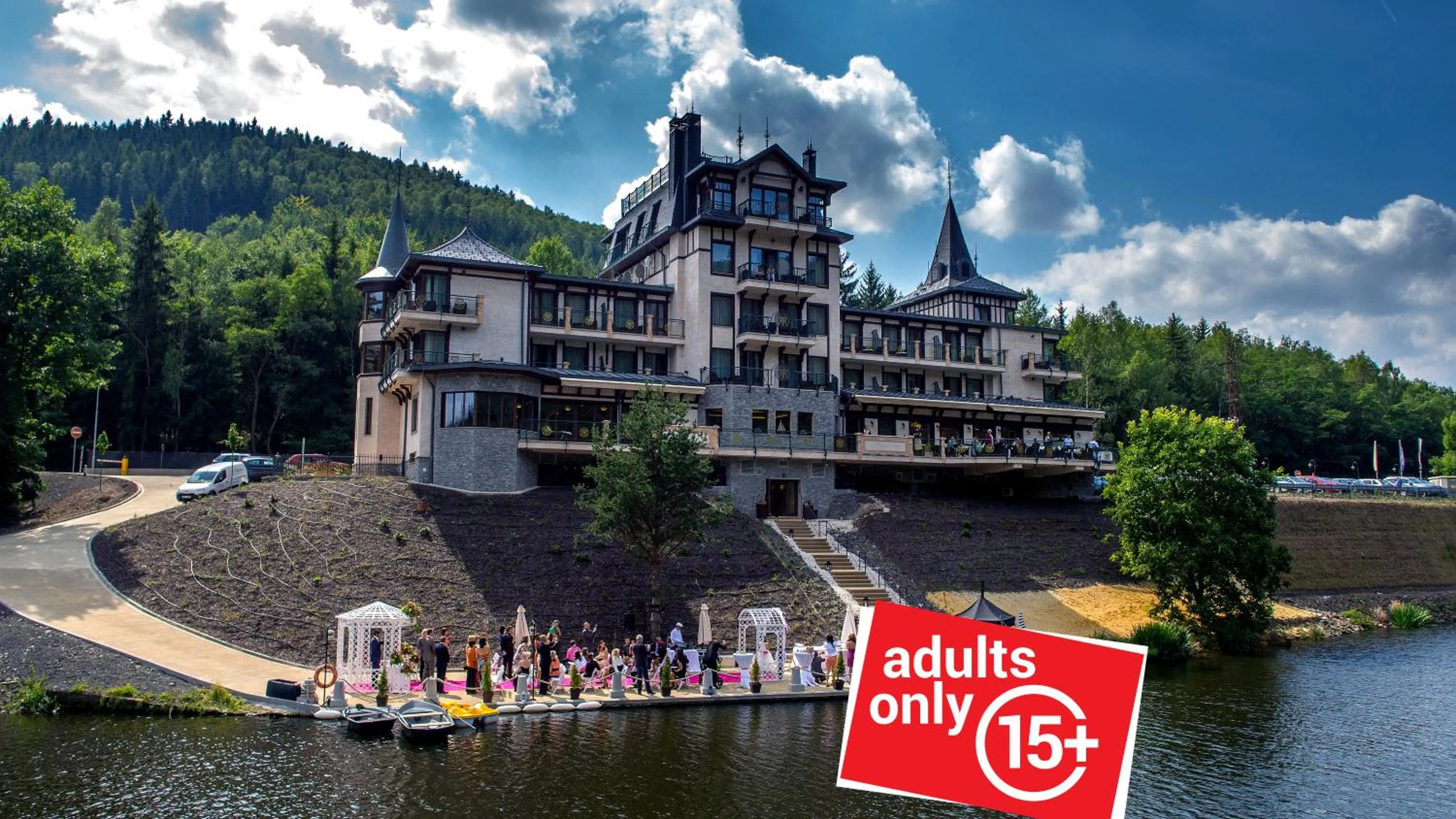 Facade/entrance in Retro Riverside Wellness Resort