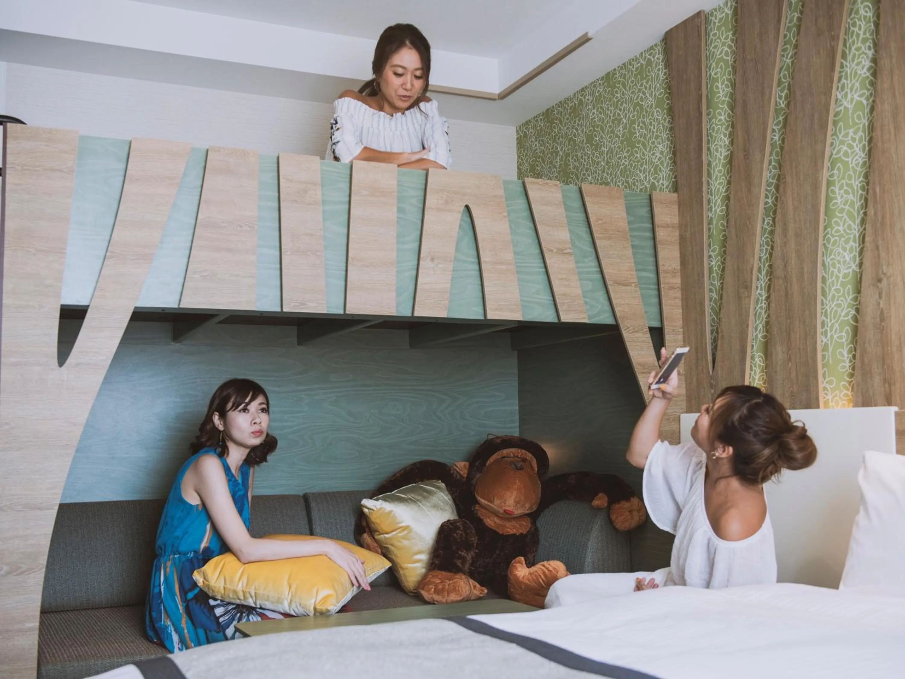 Bed in Hotel Torifito Naha Asahibashi