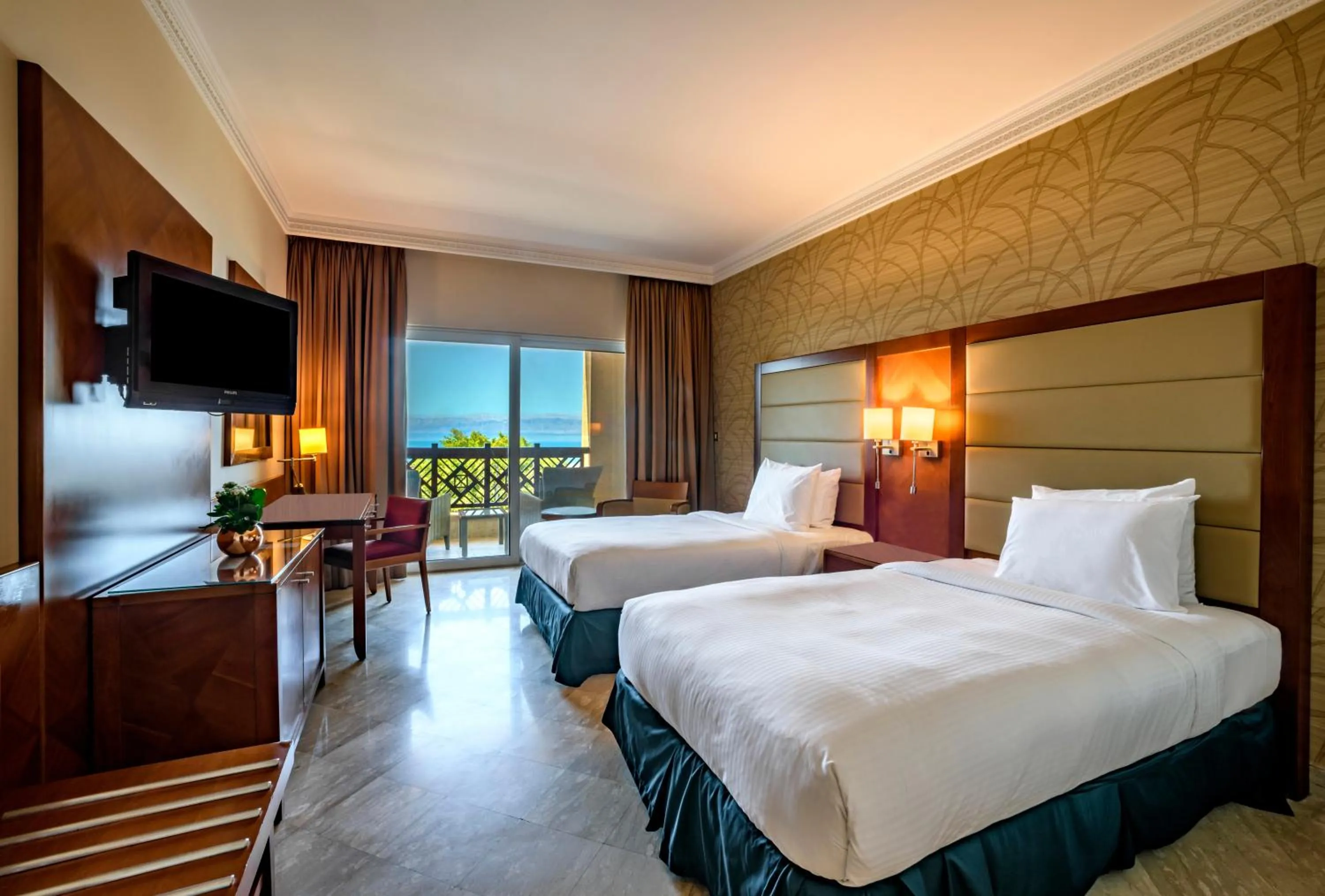 Bed in Crowne Plaza Jordan Dead Sea Resort & Spa by IHG