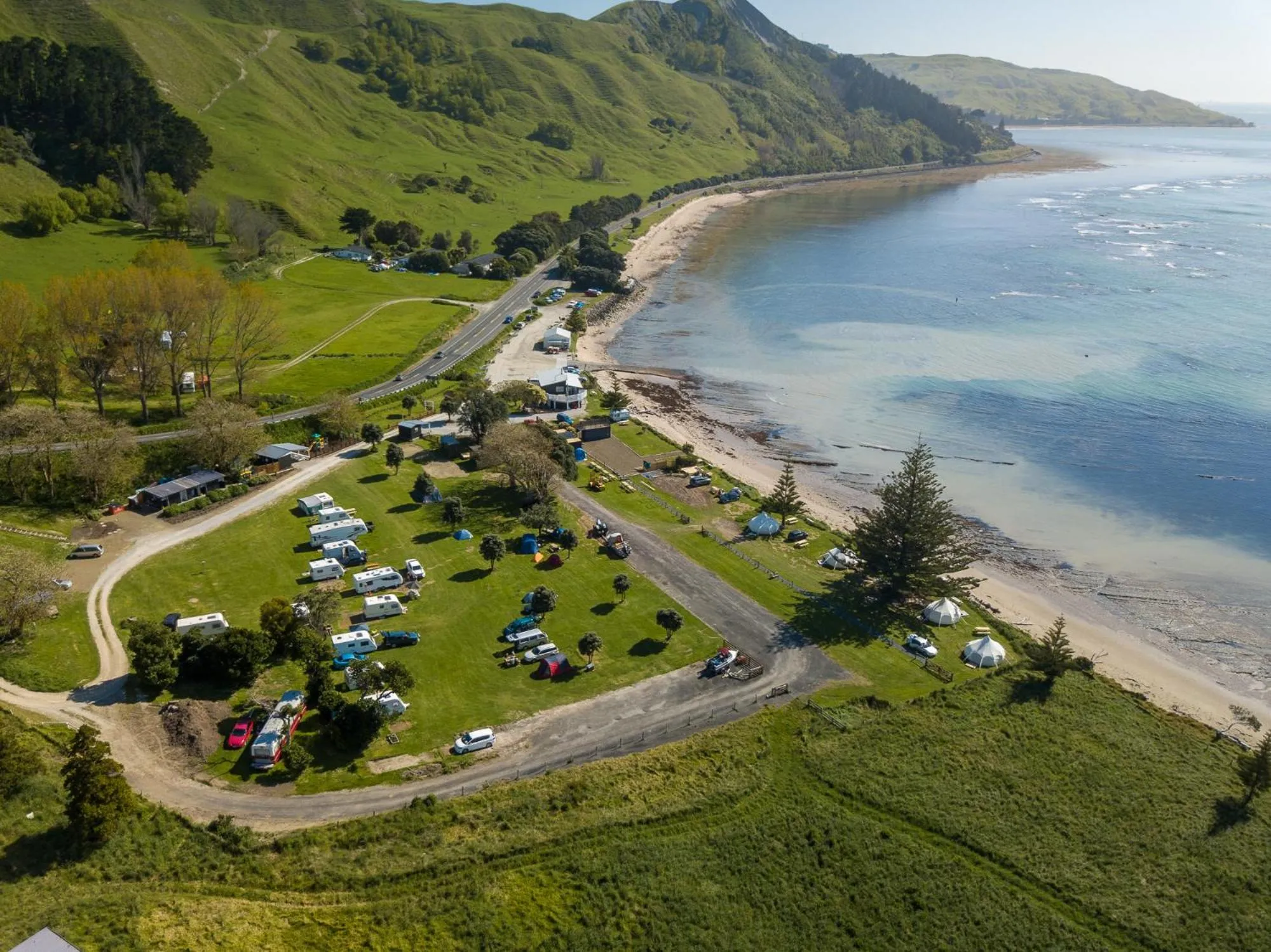 Bird's eye view in Tatapouri Bay