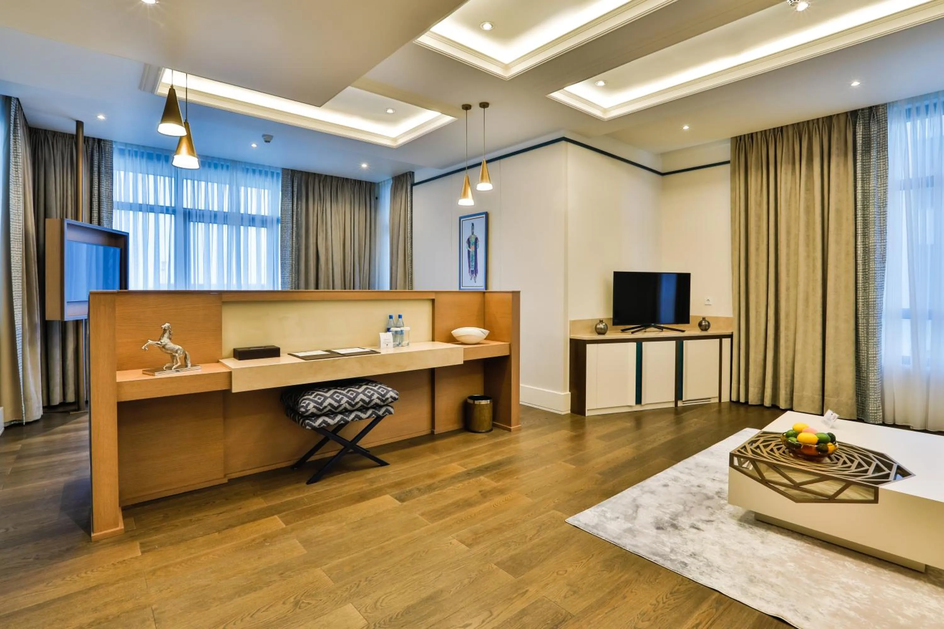 Communal lounge/ TV room, Bed in Dreamland Golf Hotel Baku