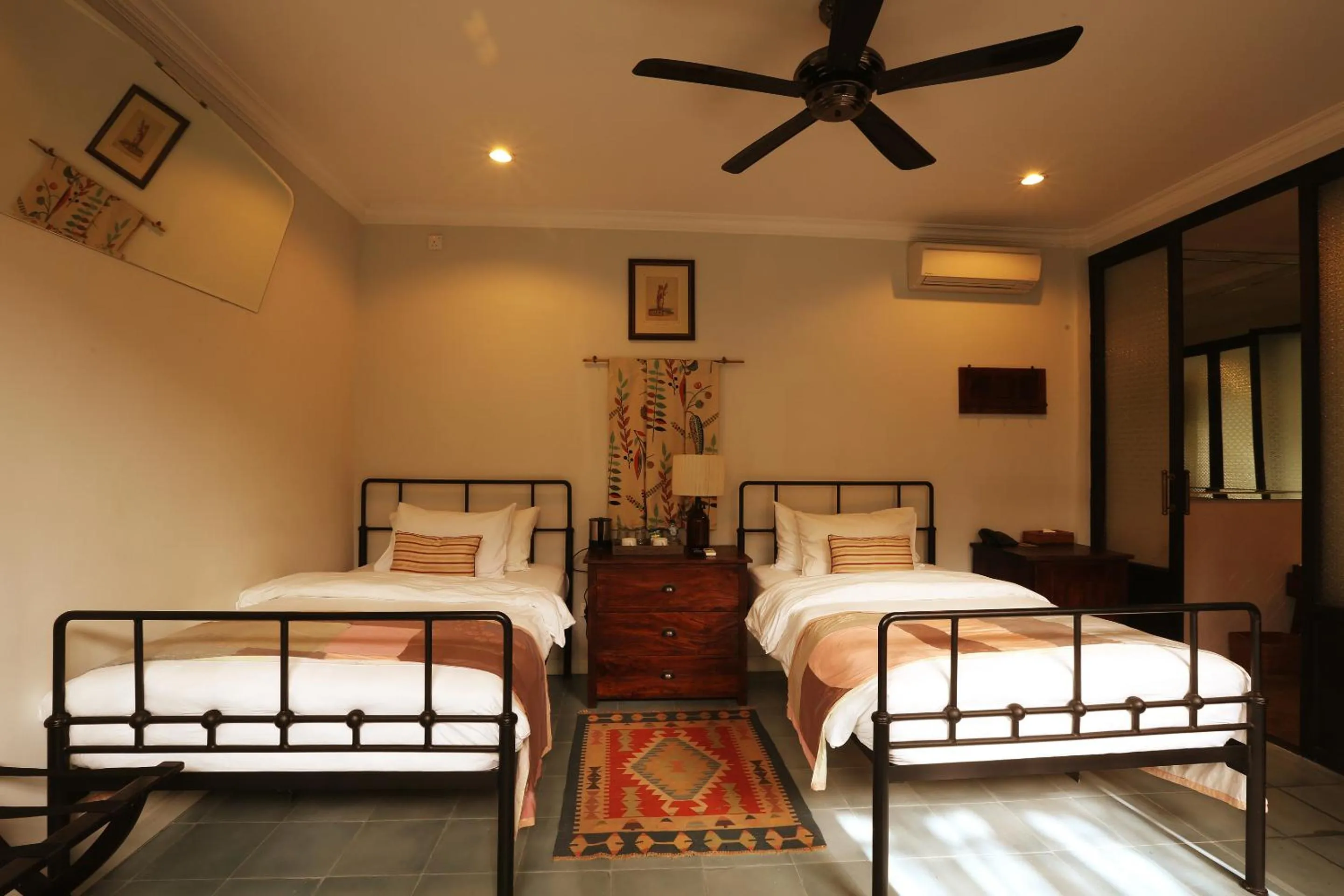 Bedroom, Bed in Brown Feather Batu Belig