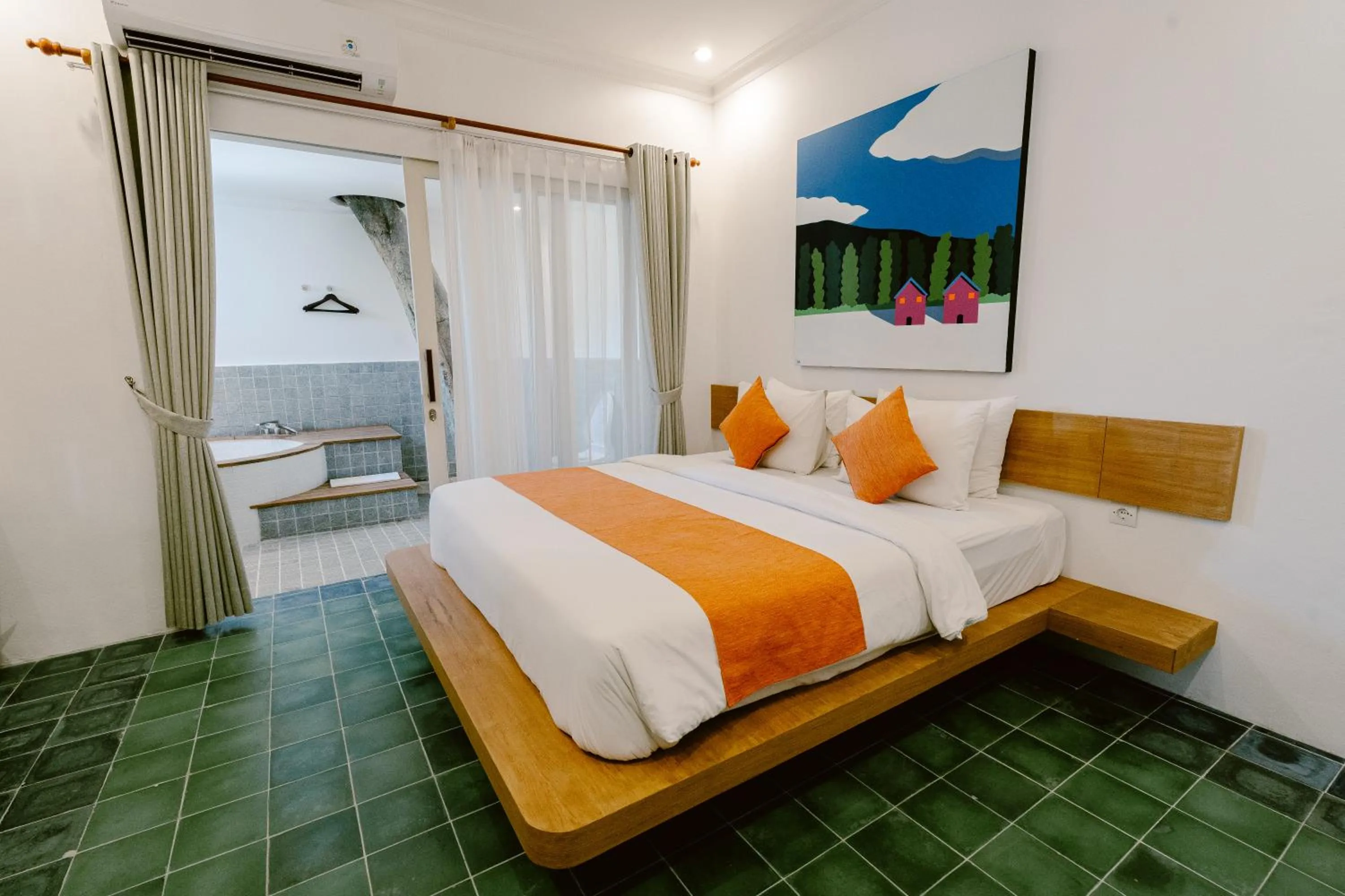 Bed in Brown Feather Batu Belig