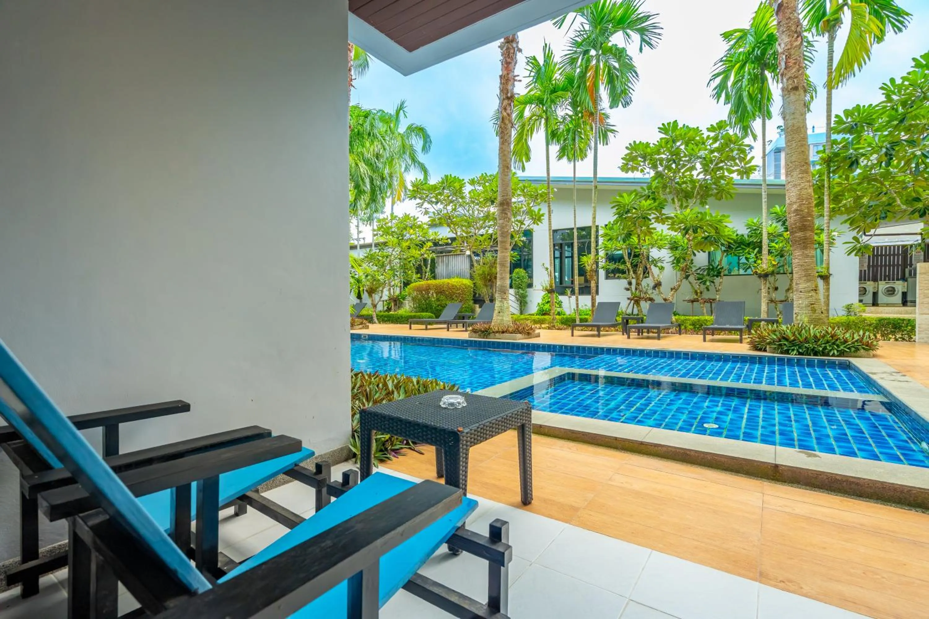 Pool view in Anchan Boutique Hotel