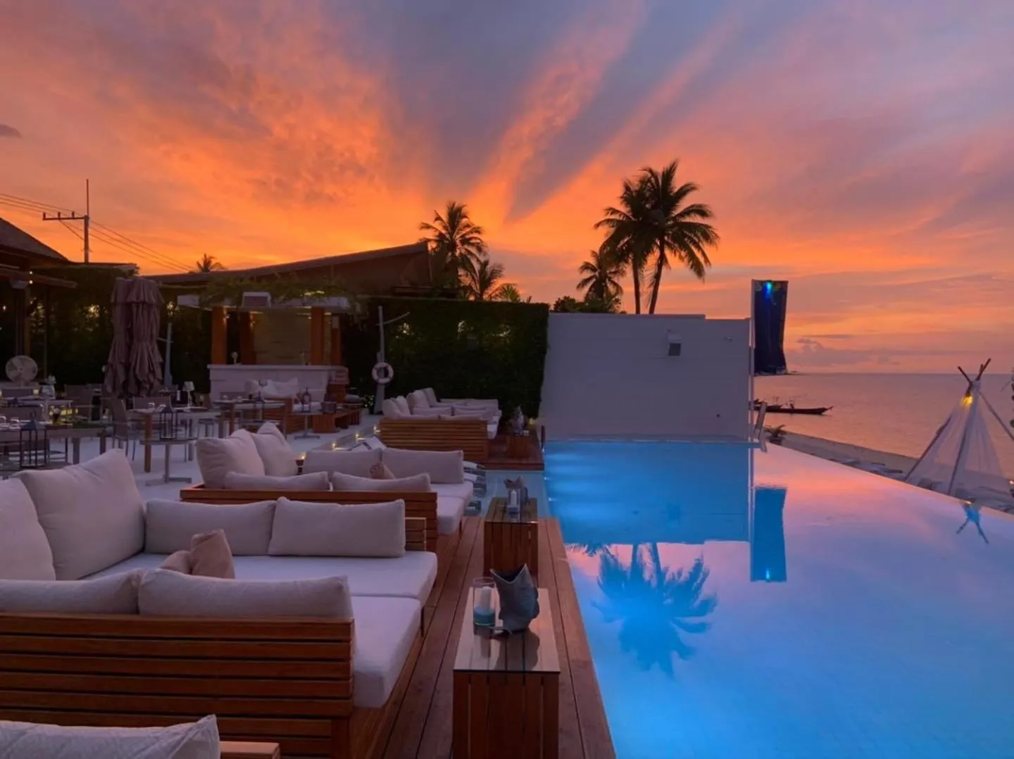 Pool view in Chi Samui Resort
