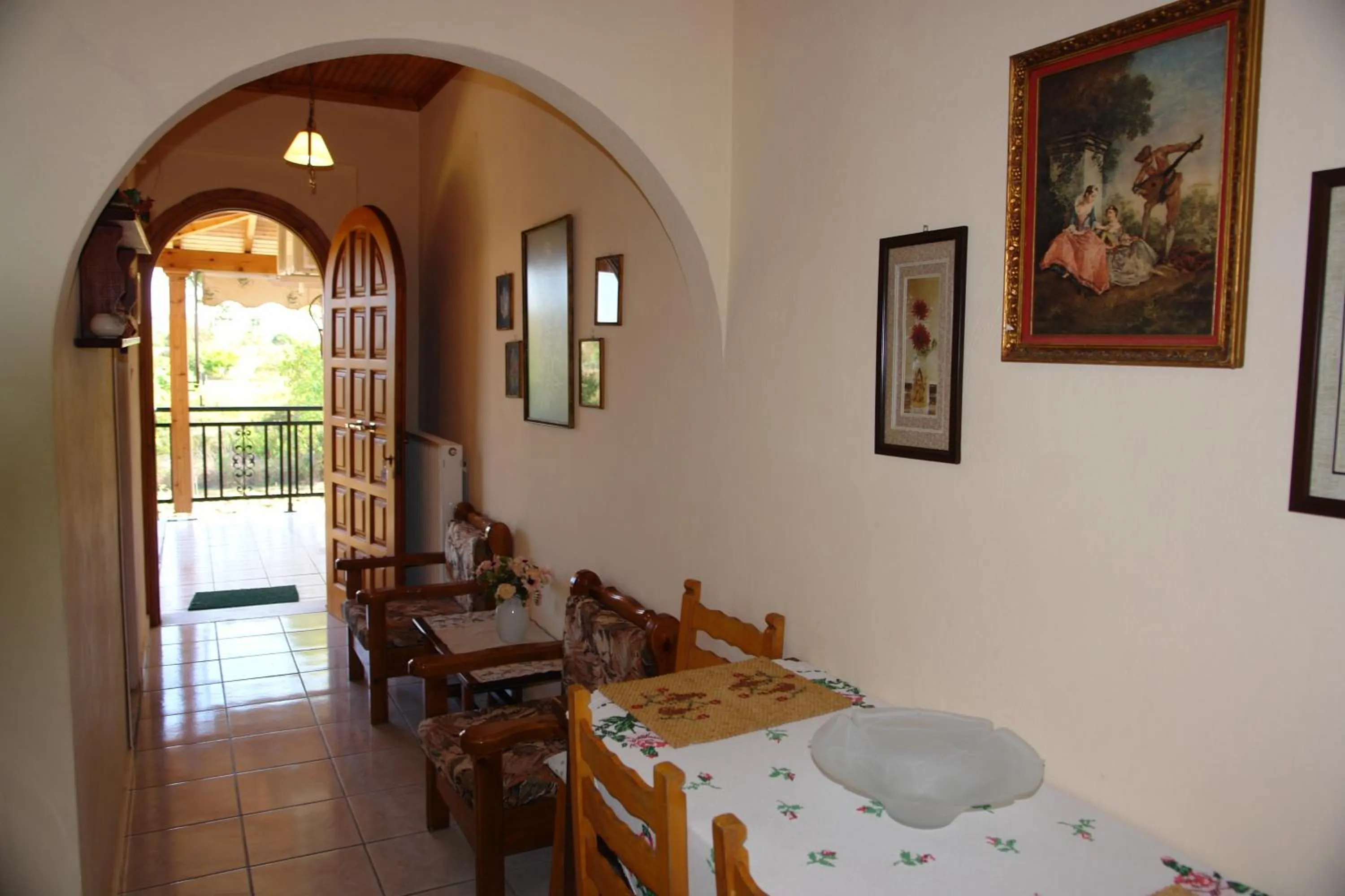 Seating area in Villa Nefeli