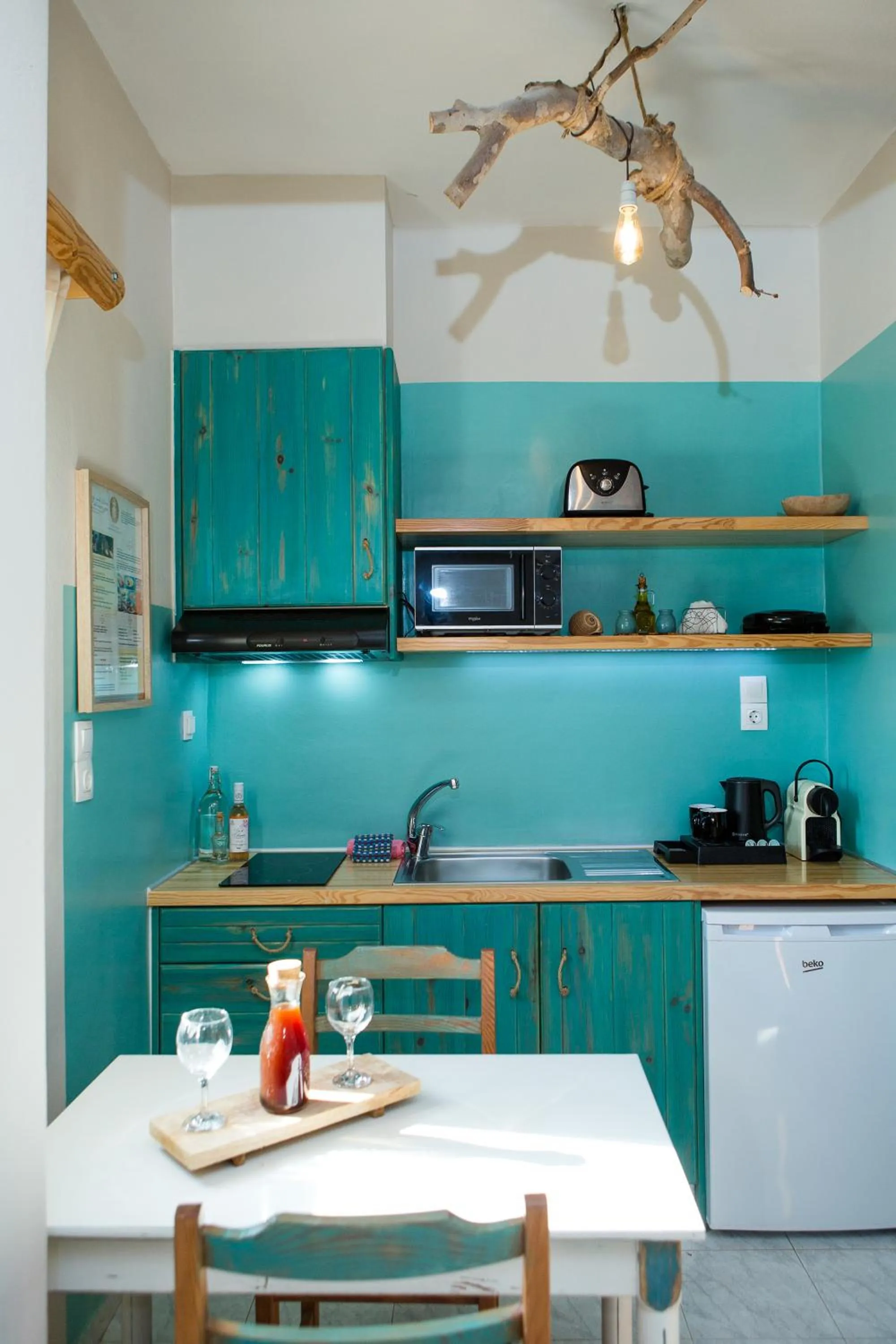 Kitchen or kitchenette in Arodamos Studios & Apts