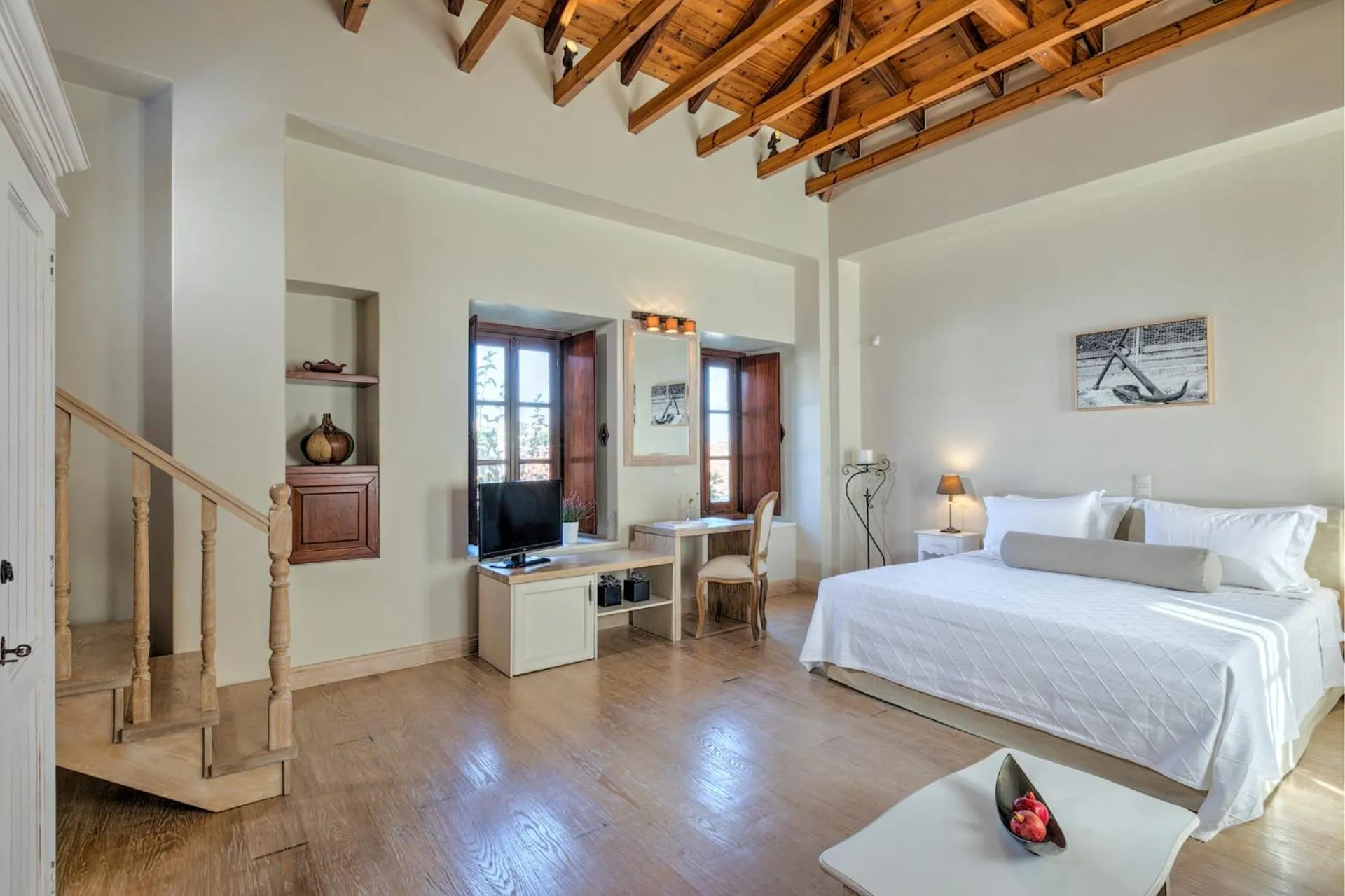 Coffee/tea facilities, Bed in Mare Monte Luxury Suites